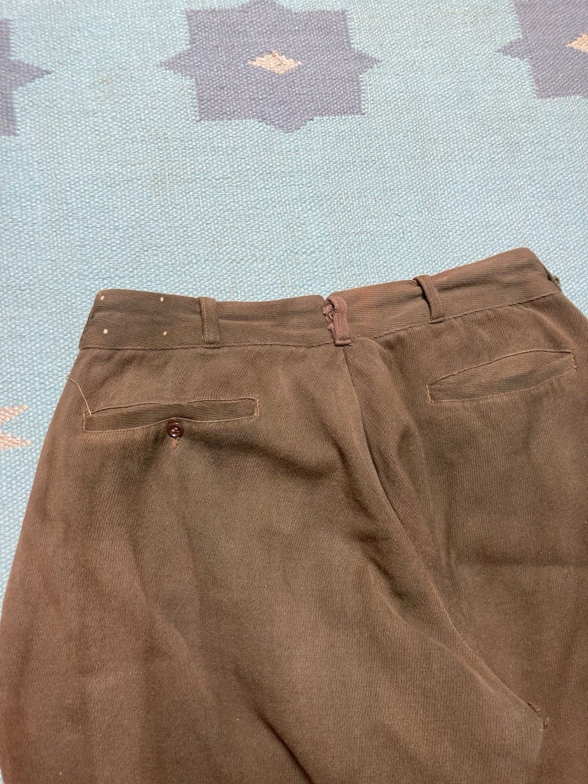 Vintage 1940s whipcord riding pants jodhpurs equestrian mule ear Size US 27 - 13 Thumbnail