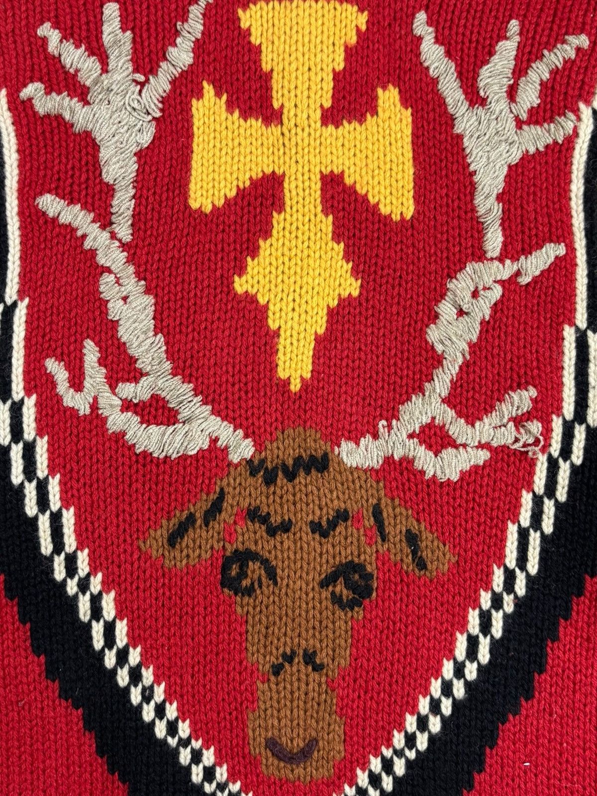 Hysteric Glamour 2000s Nicole Club Vkei Style Cross Deer Knitted Sweater Size US M / EU 48-50 / 2 - 9 Thumbnail