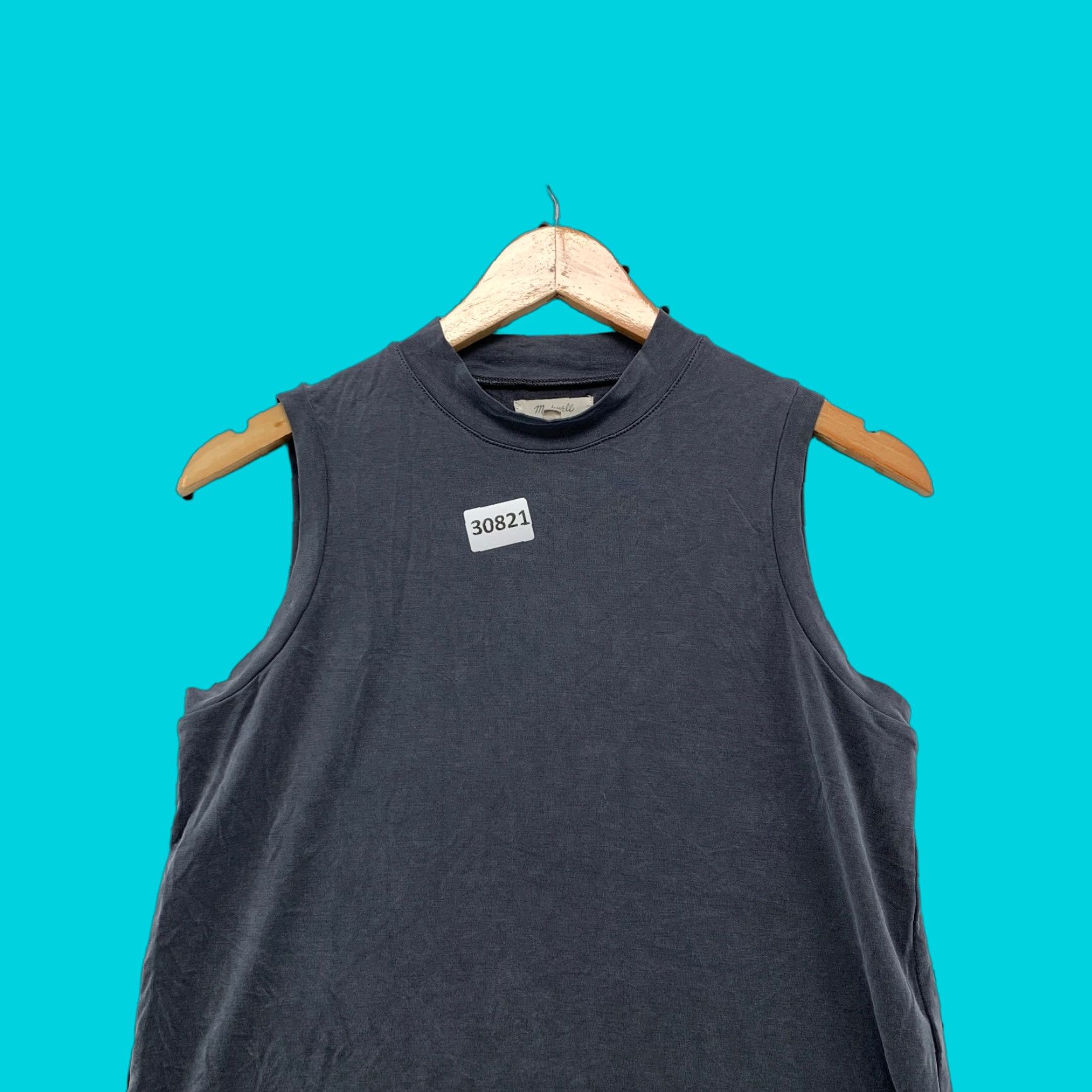 Madewell MADewell Mock Neck Tank Top Womens XS Gray Sleeveless Casual Business Tank Top XS Gray Women 16X20 Size XS / US 0-2 / IT 36-38 - 1 Thumbnail