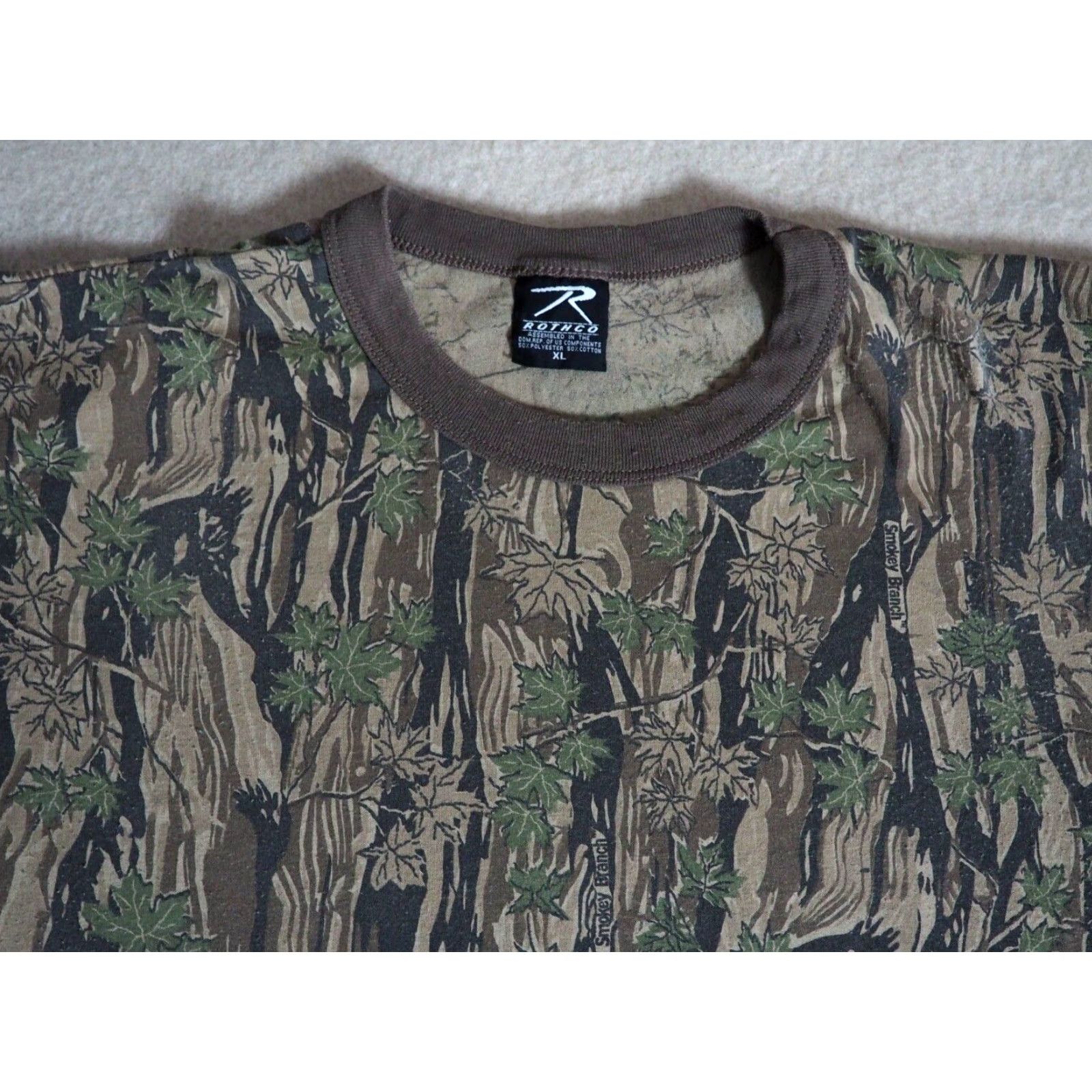Rothco VTG Rothco Smokey Branch Camo Woodland L/S Tee Mens XL Shirt (90s Grunge) Size US XL / EU 56 / 4 - 2 Thumbnail