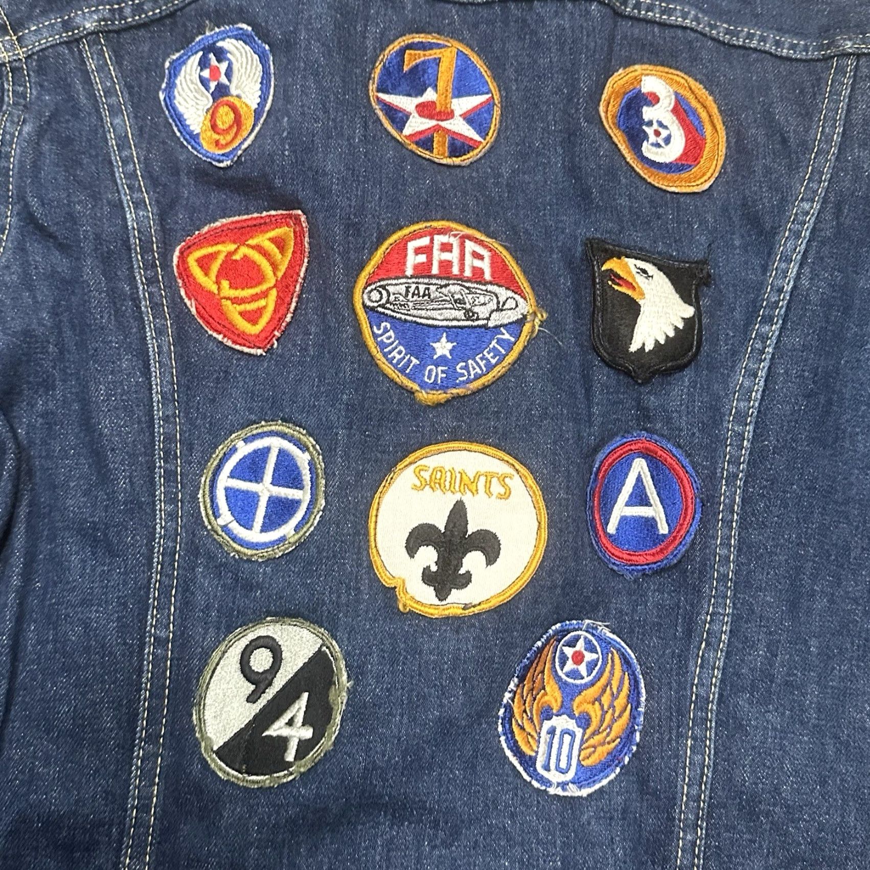 Lee VINTAGE Lee Denim 220J Jacket Men’s S WWII Vietnam Patches 70s Lee Storm Rider Biker USA Jacket Size US S / EU 44-46 / 1 - 7 Thumbnail