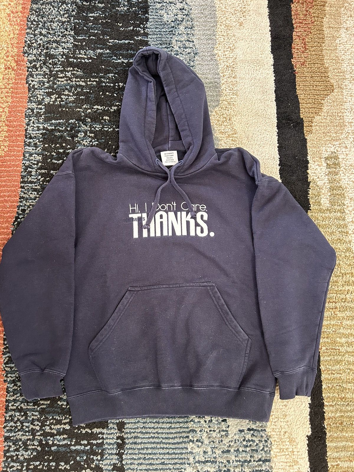 VTMNTS × Vetements Vetements “I Don’t Care” Pullover Hoodie Size US XS / EU 42 / 0 - 1 Thumbnail