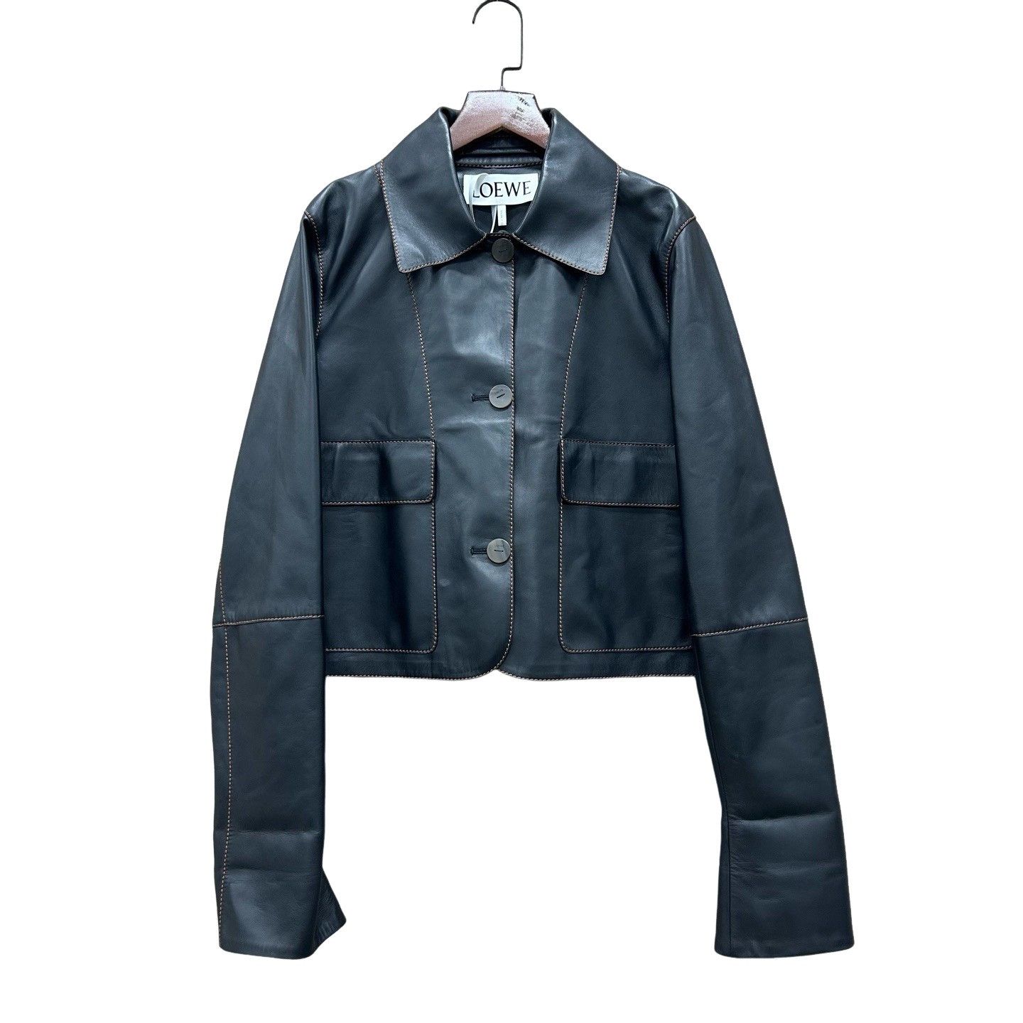 Loewe Loewe Contrast Stitch Leather Jacket Size 36 Size XS / US 0-2 / IT 36-38 - 1 Thumbnail