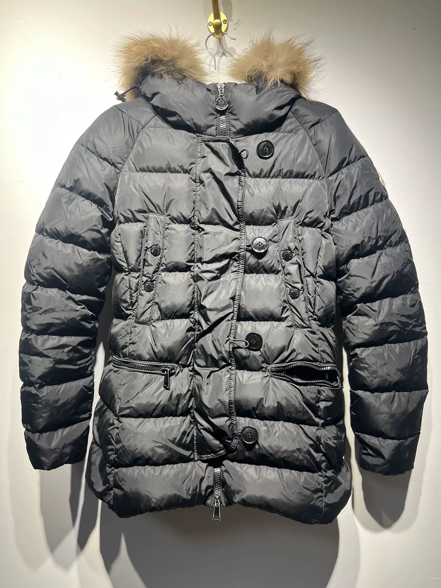 Moncler Moncler Retro Embroidered Black Heavy Coat 1 Men Size US XS / EU 42 / 0 - 1 Thumbnail