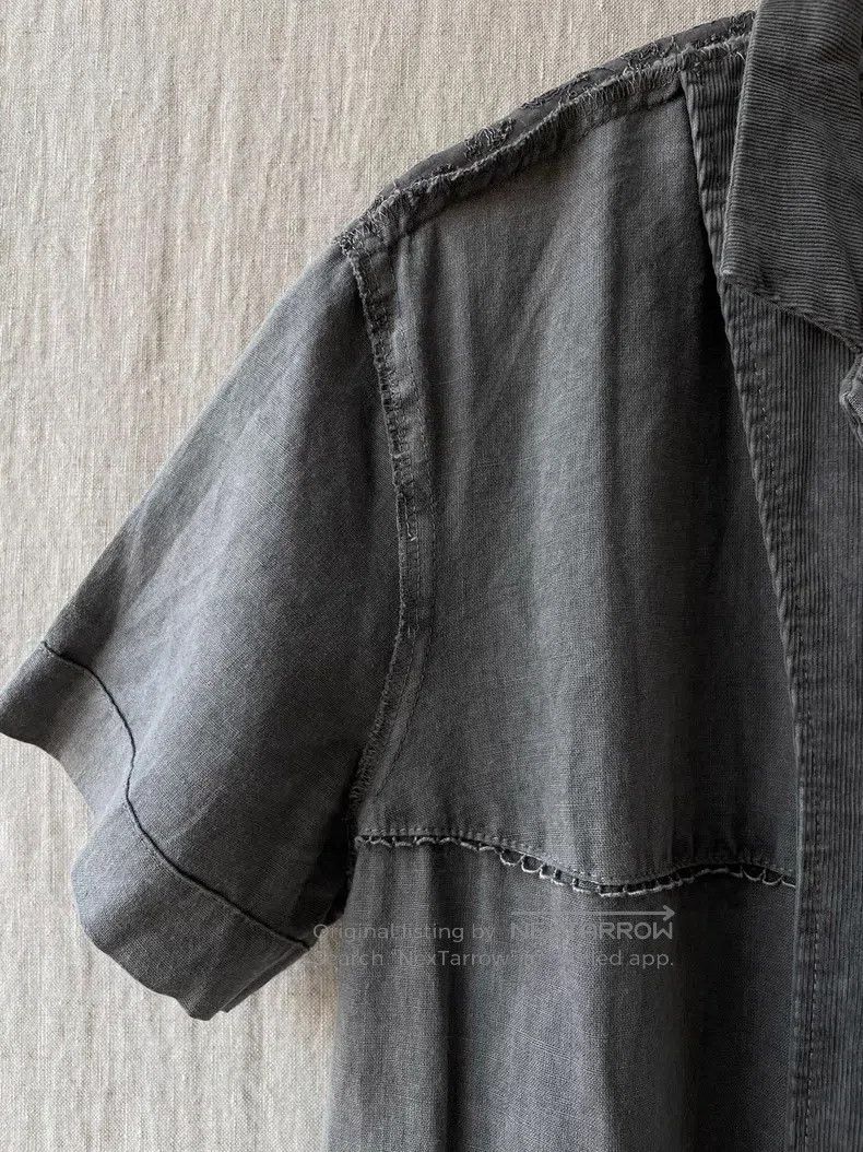 Comme des Garcons Comme Des Garcons Plant-dyed mixed material short-sleeved Size S / US 4 / IT 40 - 4 Thumbnail