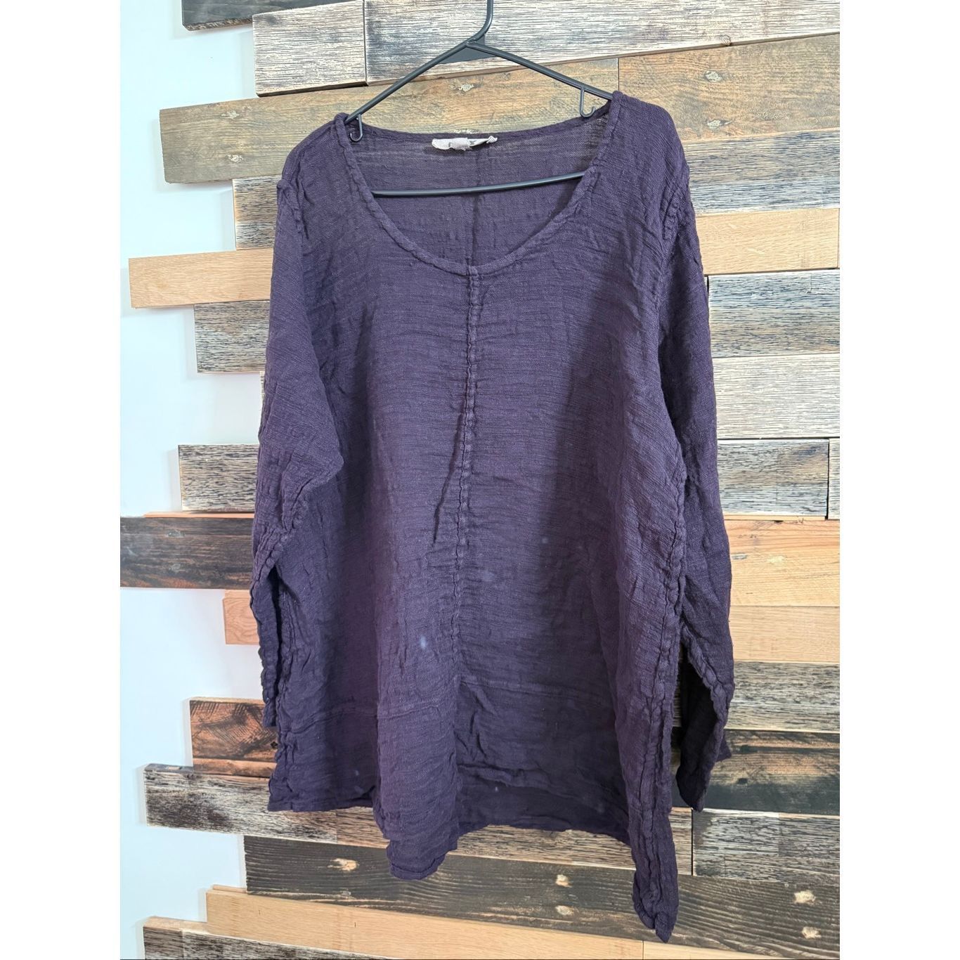 FLAX Flax NWOT relaxed fit linen cotton top tunic purple size med Size M / US 6-8 / IT 42-44 - 2 Thumbnail