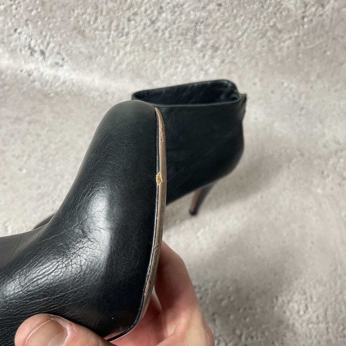 Prada × Vintage Prada Black Leather Ankle Boots sz 40 Size US 10 / IT 40 - 11 Thumbnail