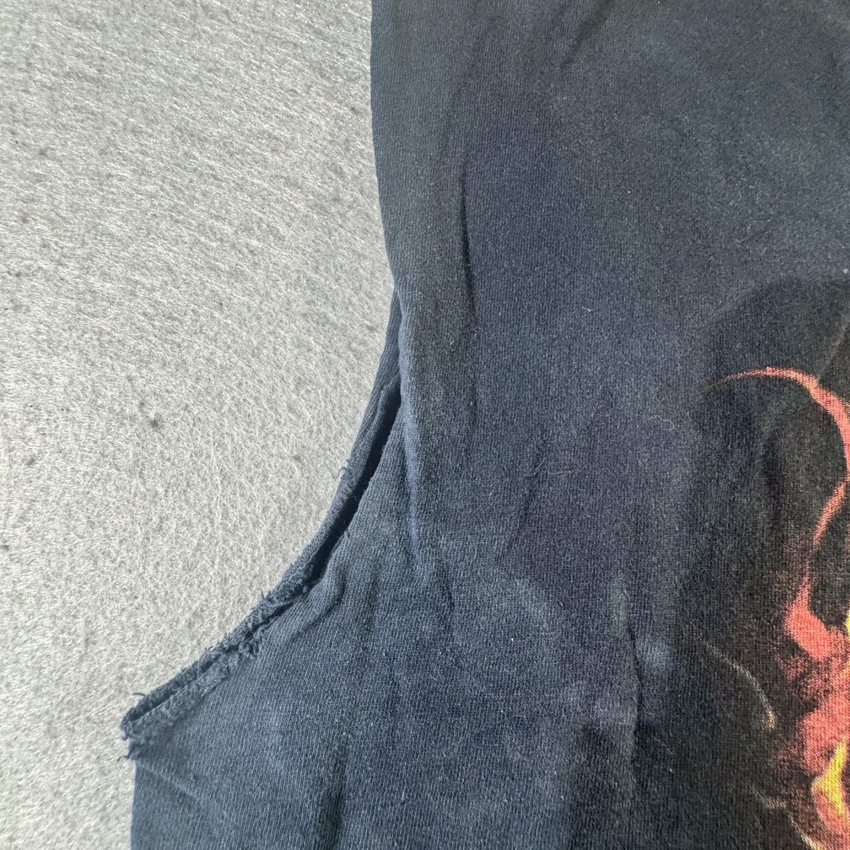 Vintage VINTAGE Skull Sensations Biker Shirt (T-Shirt) Mens Large Sleeveless Black Graphic Flame Grim Reaper 2000s Punk Size US L / EU 52-54 / 3 - 5 Thumbnail