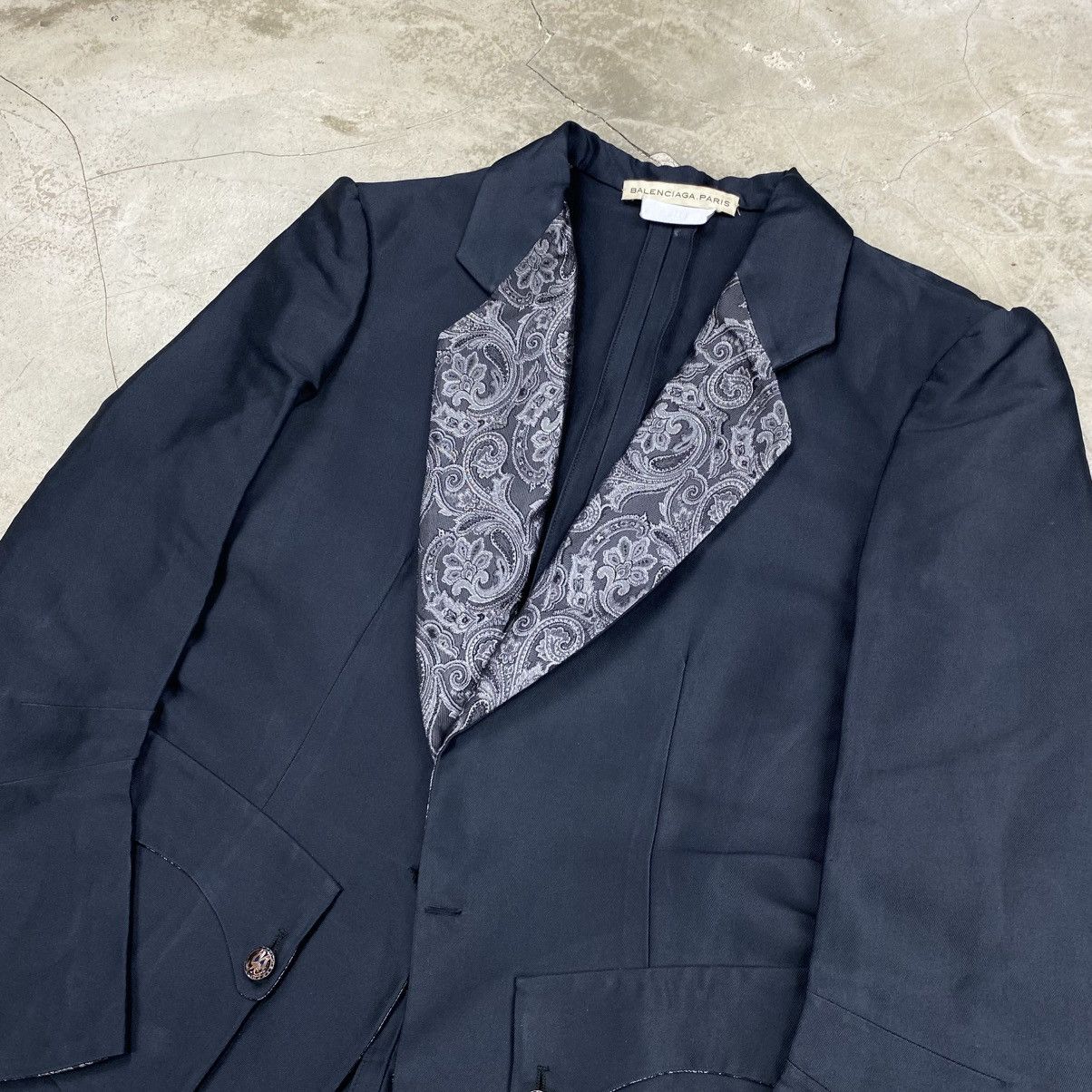 Balenciaga Paisley Lapel Blazer Size S / US 4 / IT 40 - 2 Thumbnail