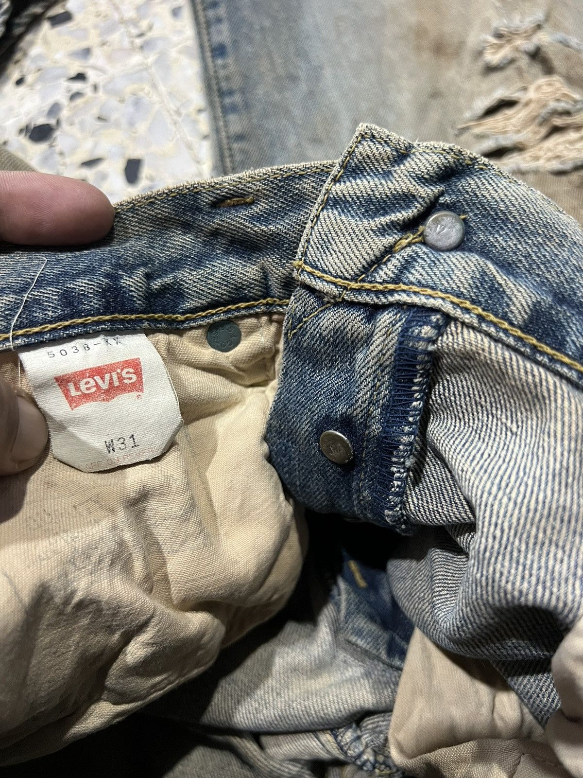 Levi's Vintage Clothing Vintage Levis 503B Selvedge Big E Denim Jeans Size US 30 / EU 46 - 10 Thumbnail