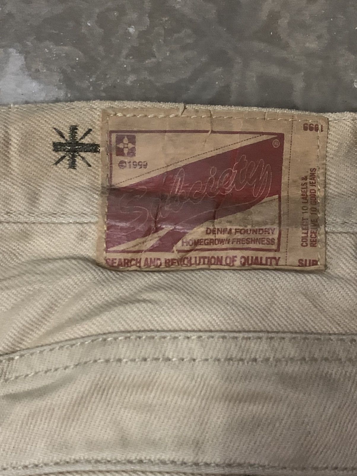 Art Comes First × Japanese Brand Vintage 1999 Subciety Workwear Denim Jeans Size US 36 / EU 52 - 8 Thumbnail