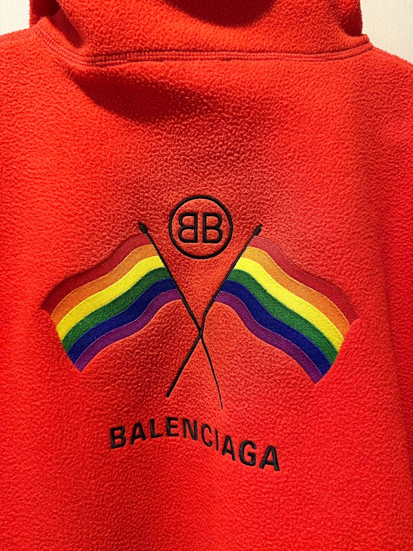 Balenciaga Balenciaga rainbow flag fleece jacket Ｑ20 Size US L / EU 52-54 / 3 - 5 Thumbnail