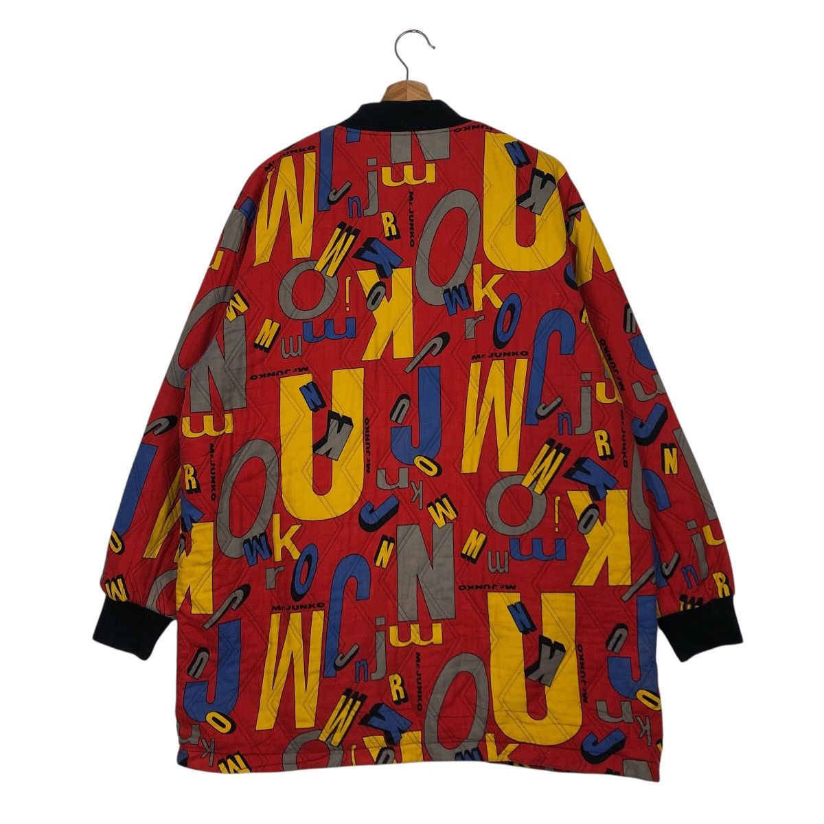 Japanese Brand Vintage Mr. JUNKO 90s Pop-Art Letter Print Bomber Jacket Size US L / EU 52-54 / 3 - 9 Thumbnail