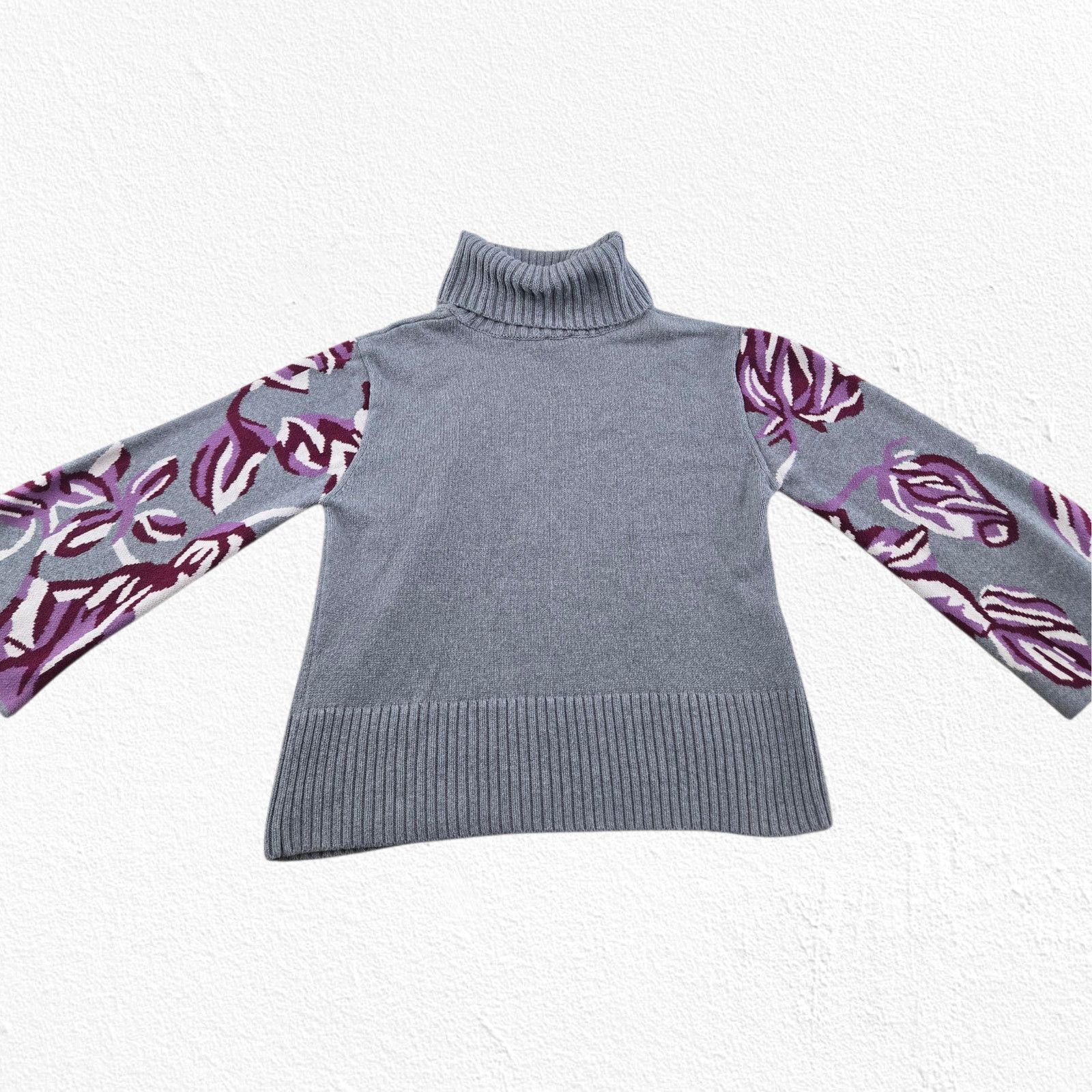 Other Floral Bell Sleeve Turtleneck Pullover Sweater Size Medium Size M / US 6-8 / IT 42-44 - 3 Thumbnail
