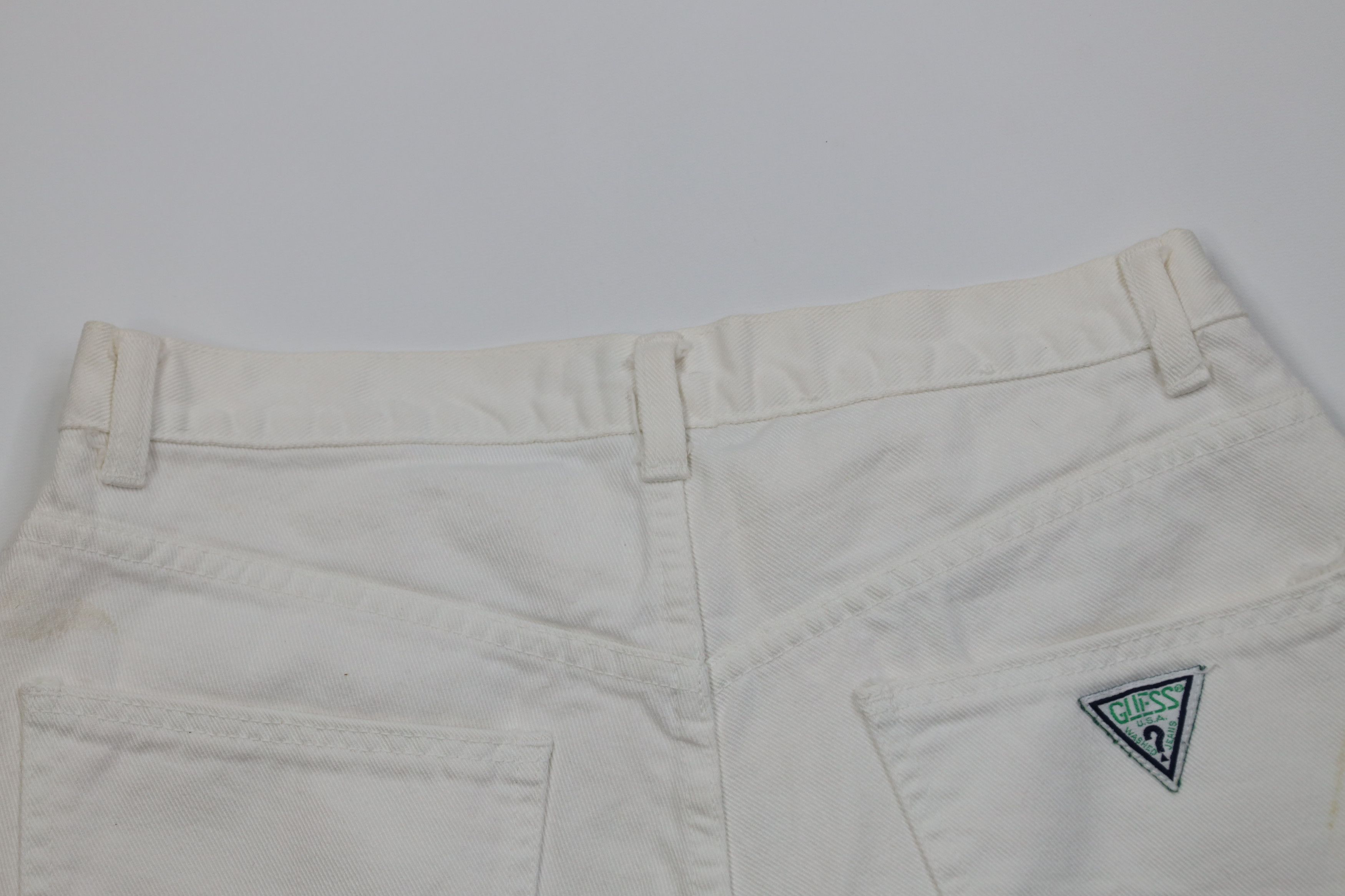 Guess Vintage 90s Guess Relaxed Fit Denim Jean Shorts White USA Size US 31 - 11 Thumbnail