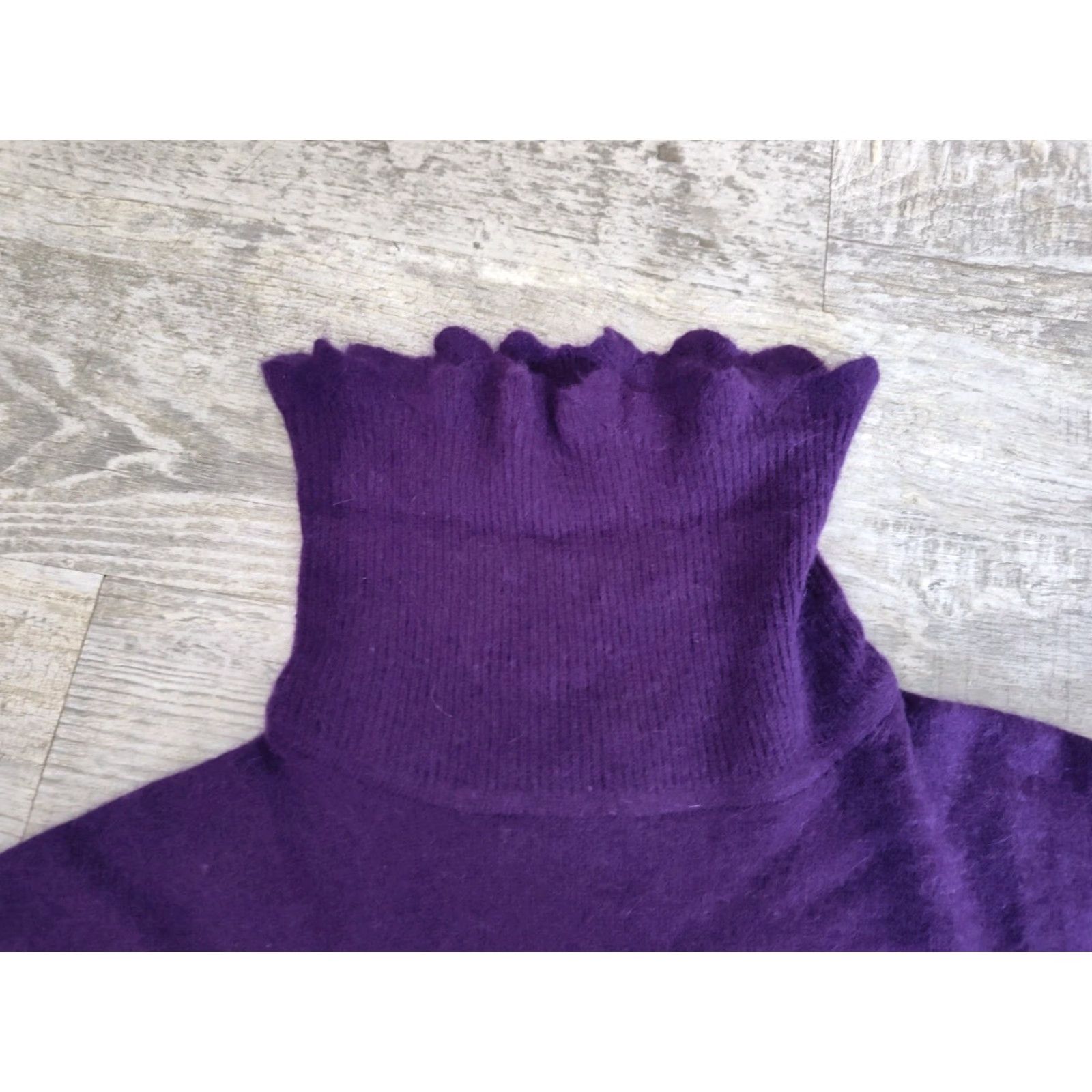 Vintage VINTAGE Personal Women's Sweater Pullover Long Sleeve Turtleneck Wool Blend 90s Purple Size Large Size L / US 10 / IT 46 - 4 Thumbnail