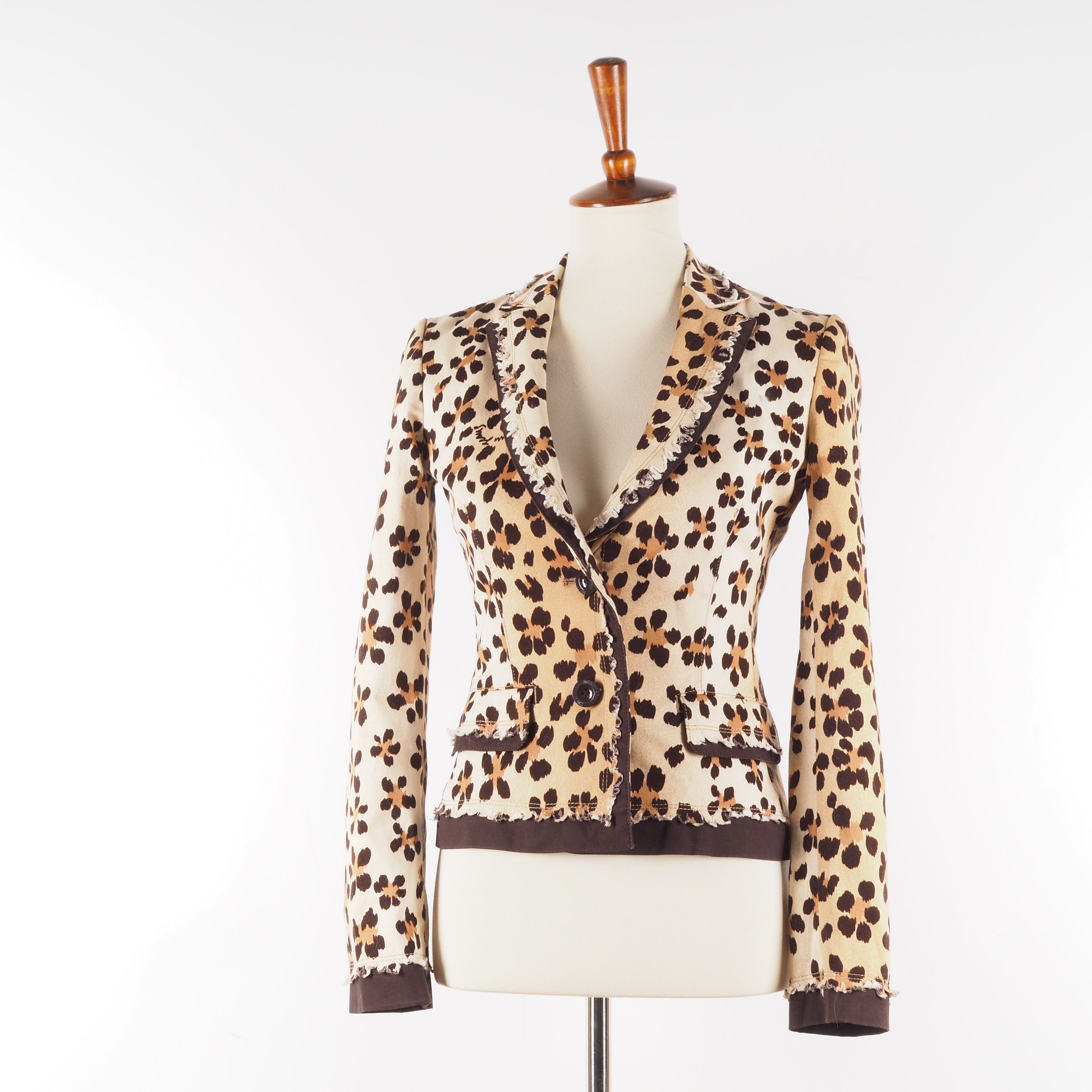 Moschino Moschino Jeans Vintage Floral Leopard Blazer Jacket Size S / US 4 / IT 40 - 3 Thumbnail