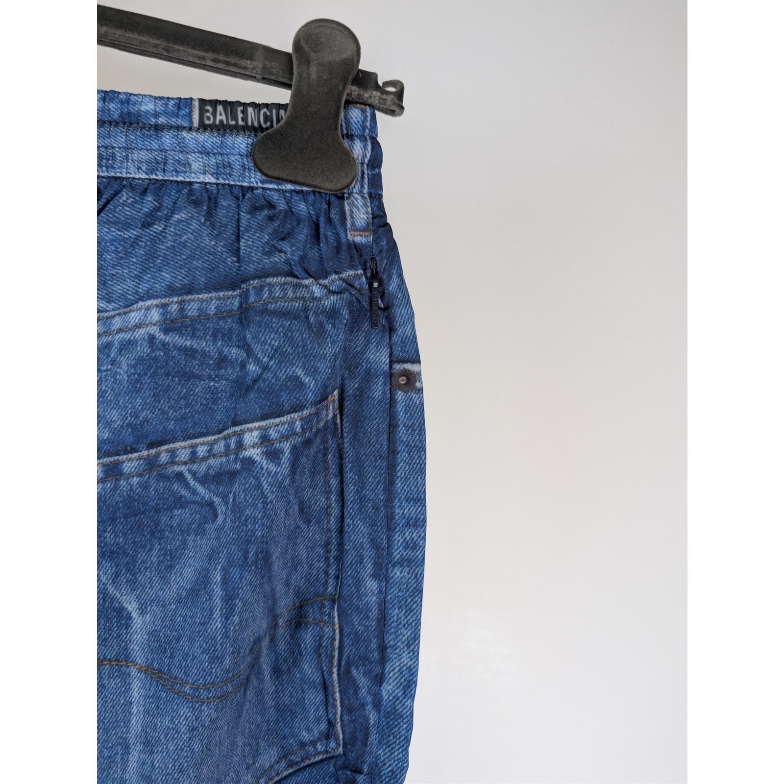 Balenciaga o1rshd1 Trompe L'oeil Swim short in blue Size US 30 / EU 46 - 13 Thumbnail