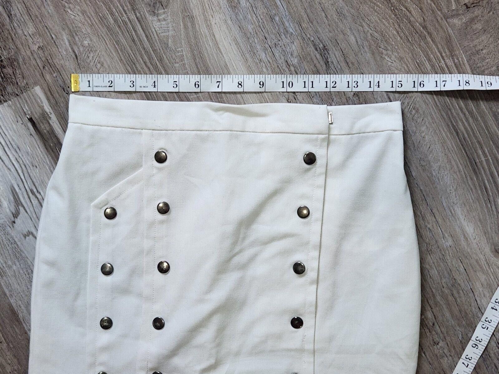 Venus Venus Skirt White Steampunk Pencil Sheath Straight 8 stretch Size 30" / US 8 / IT 44 - 5 Thumbnail