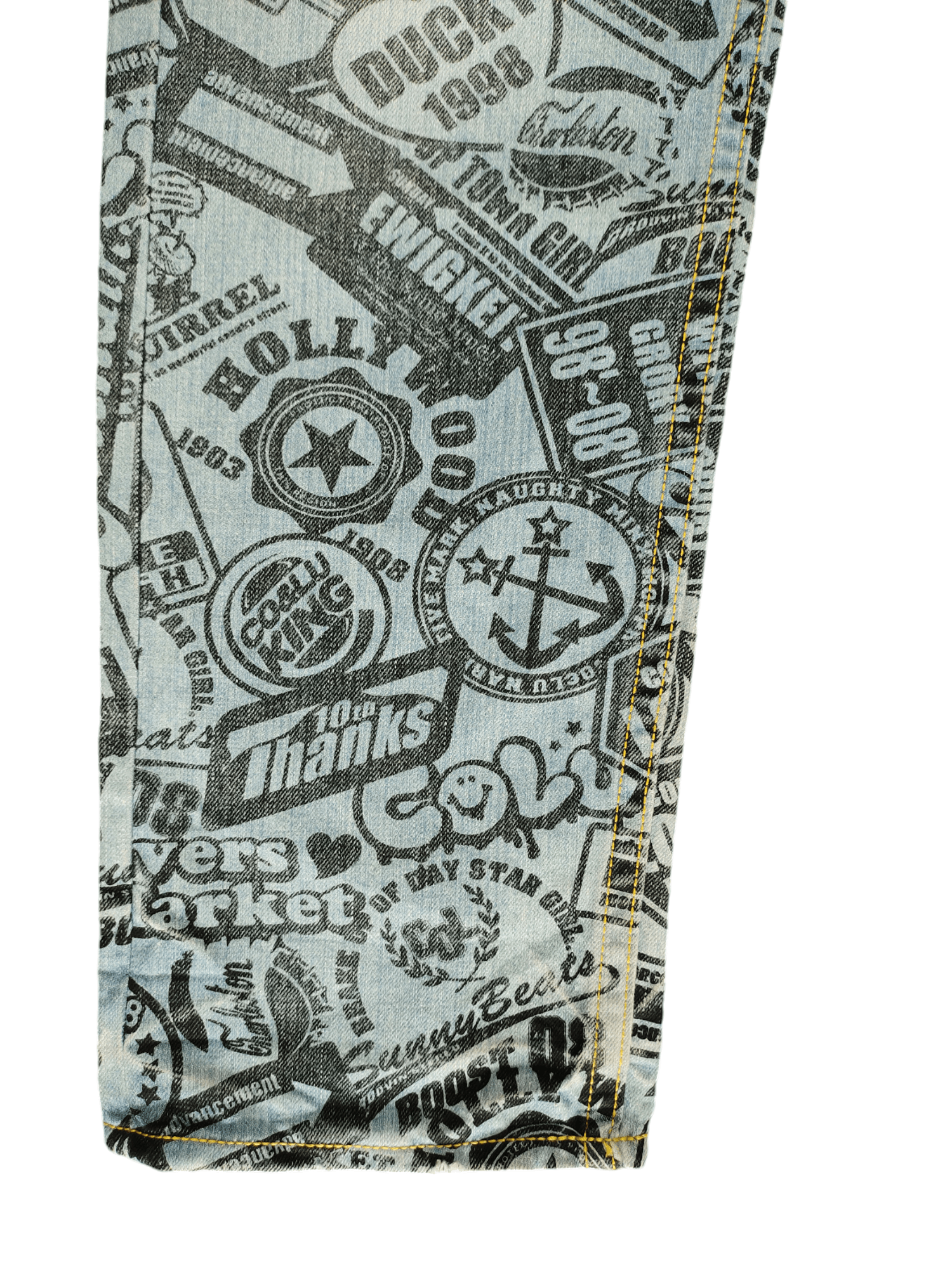 Japanese Brand Japanese Co & Lu Full Print Hysteric Glamour Style Jeans Size US 33 - 7 Thumbnail
