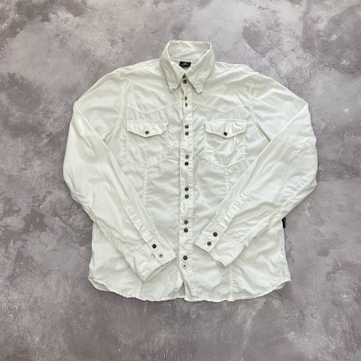 Vintage Vintage Versace Metal Buttons Shirt Long Sleeve Size L / US 10 / IT 46 - 1 Thumbnail