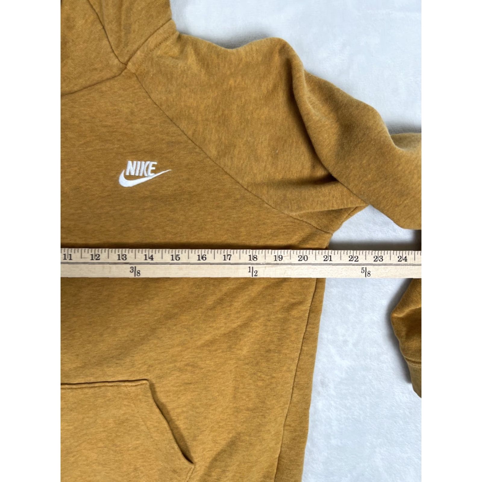 Nike Nike Cowl Hoodie Women's Medium Yellow Pullover Sweatshirt Swoosh Logo Athletic Size M / US 6-8 / IT 42-44 - 4 Thumbnail
