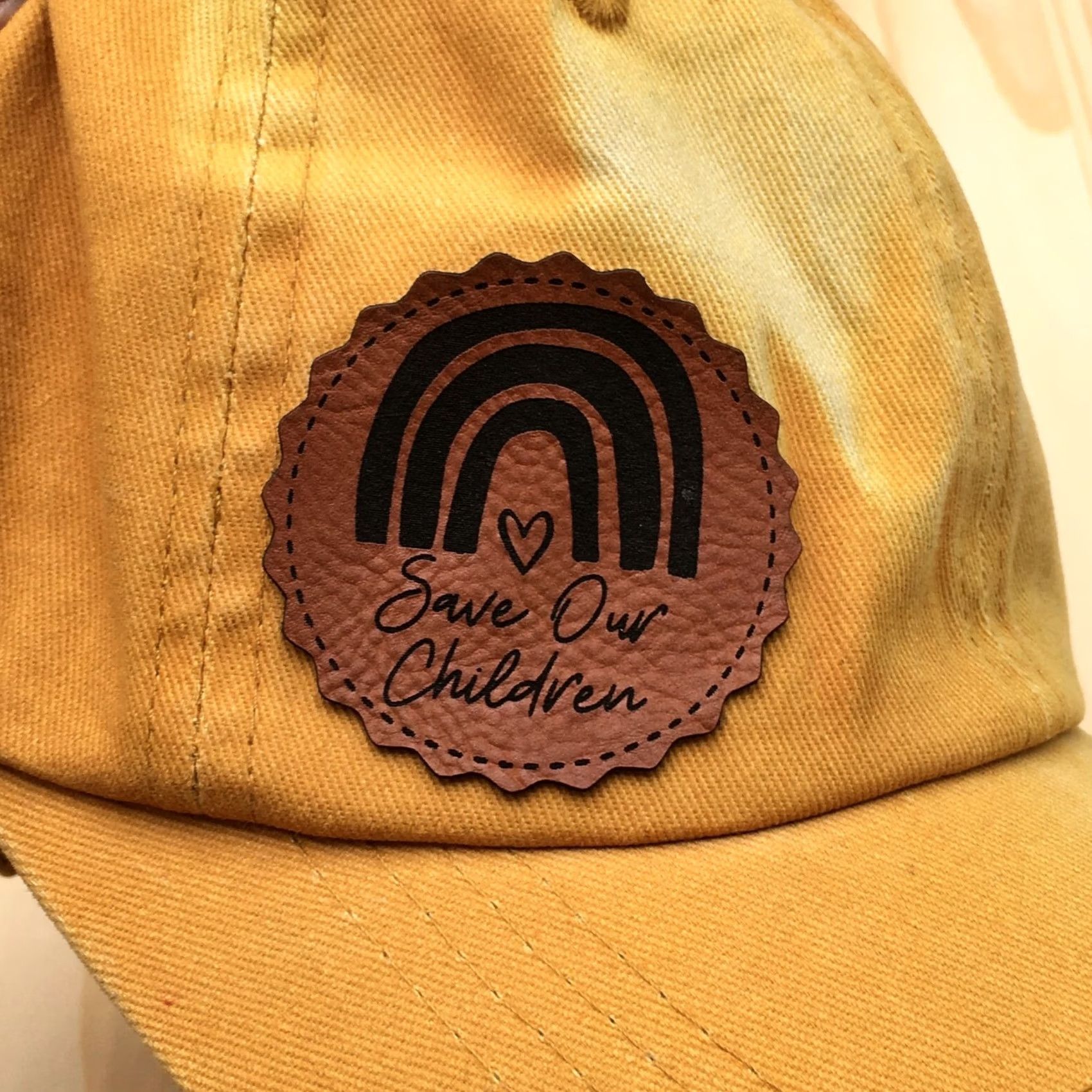 Vintage Save Our Children Baseball Cap Womens Gold One Size Adjustable Curved Brim Size ONE SIZE - 6 Thumbnail