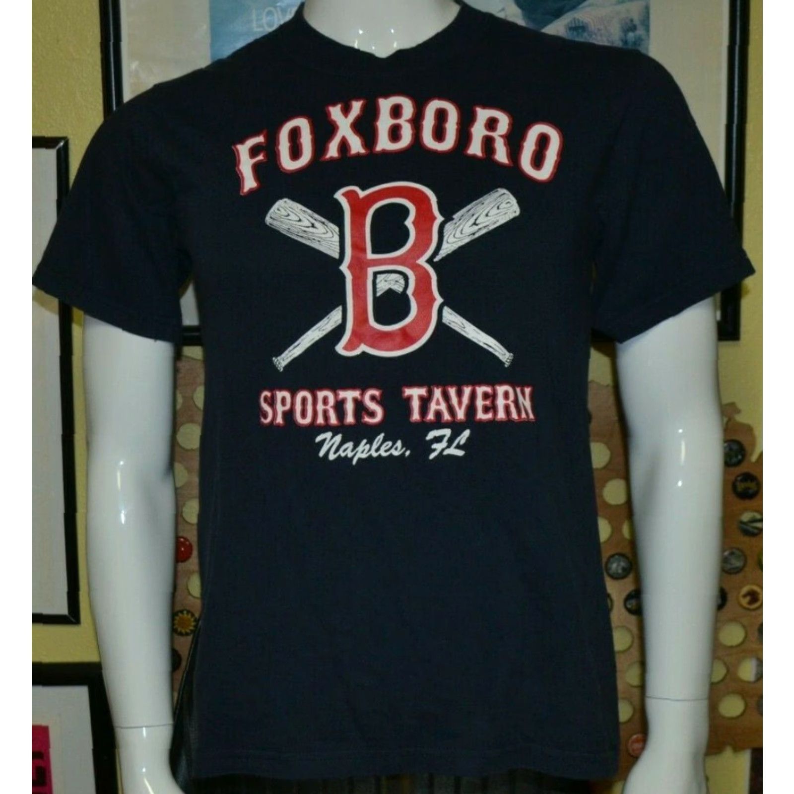 Anvil Foxboro Sports Tavern Naples FL Bar T Shirt Small Mens Blue 100% Cotton Anvil NE Boston No Glove No Love Sports Bar T-Shirt Size US S / EU 44-46 / 1 - 2 Thumbnail