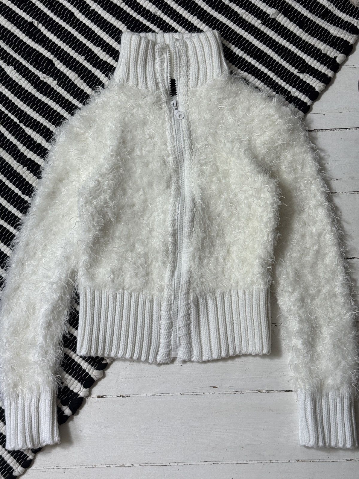 Just Cavalli VINTAGE JUST CAVALLI 2000s FLUFFY ZIP UP SWEATER Size S / US 4 / IT 40 - 4 Thumbnail