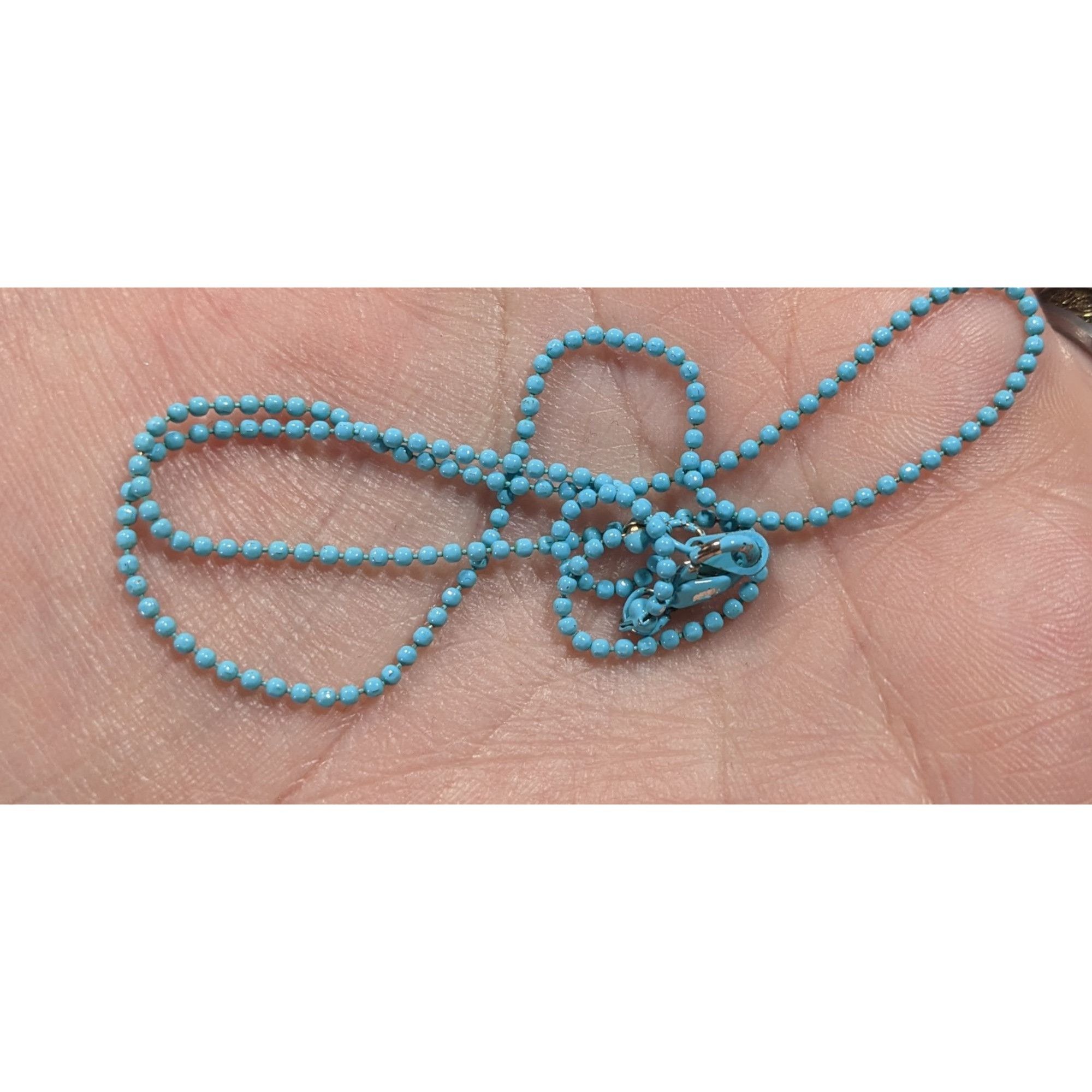 Other Minimalist Sky Blue Painted Ball Chain Necklace Size ONE SIZE - 3 Thumbnail