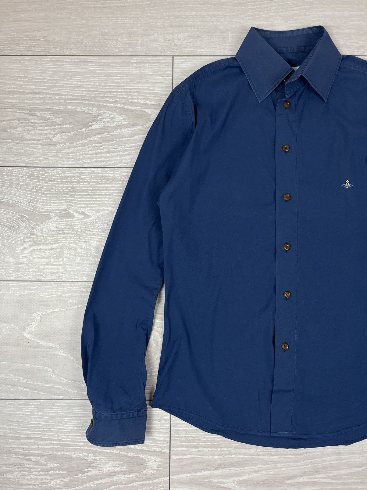 Vivienne Westwood MAN Logo Blue Button Shirt