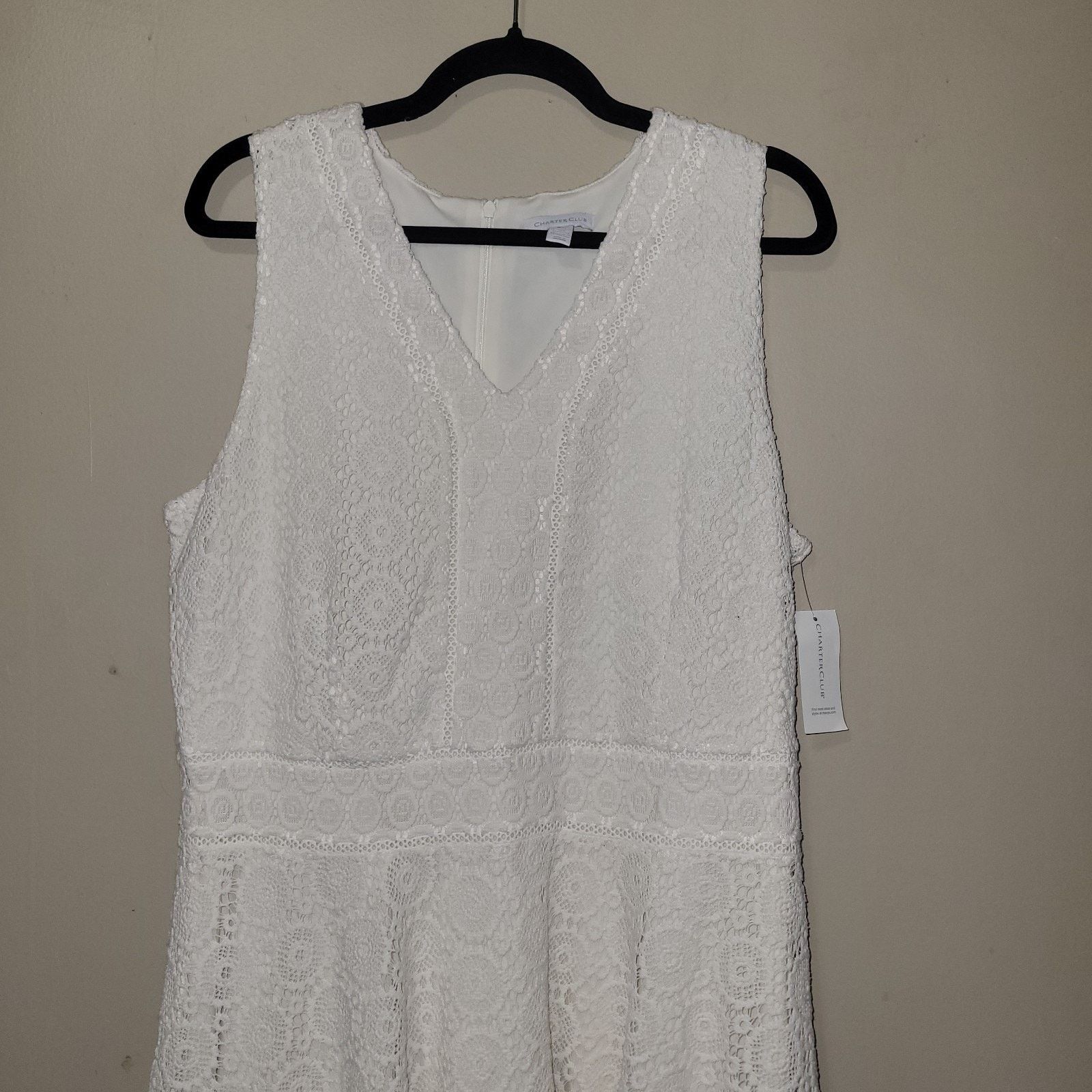 & Other Stories Charter Club Lace Fit & Flare Dress Size XL Vintage Cream Size XL / US 12-14 / IT 48-50 - 8 Thumbnail
