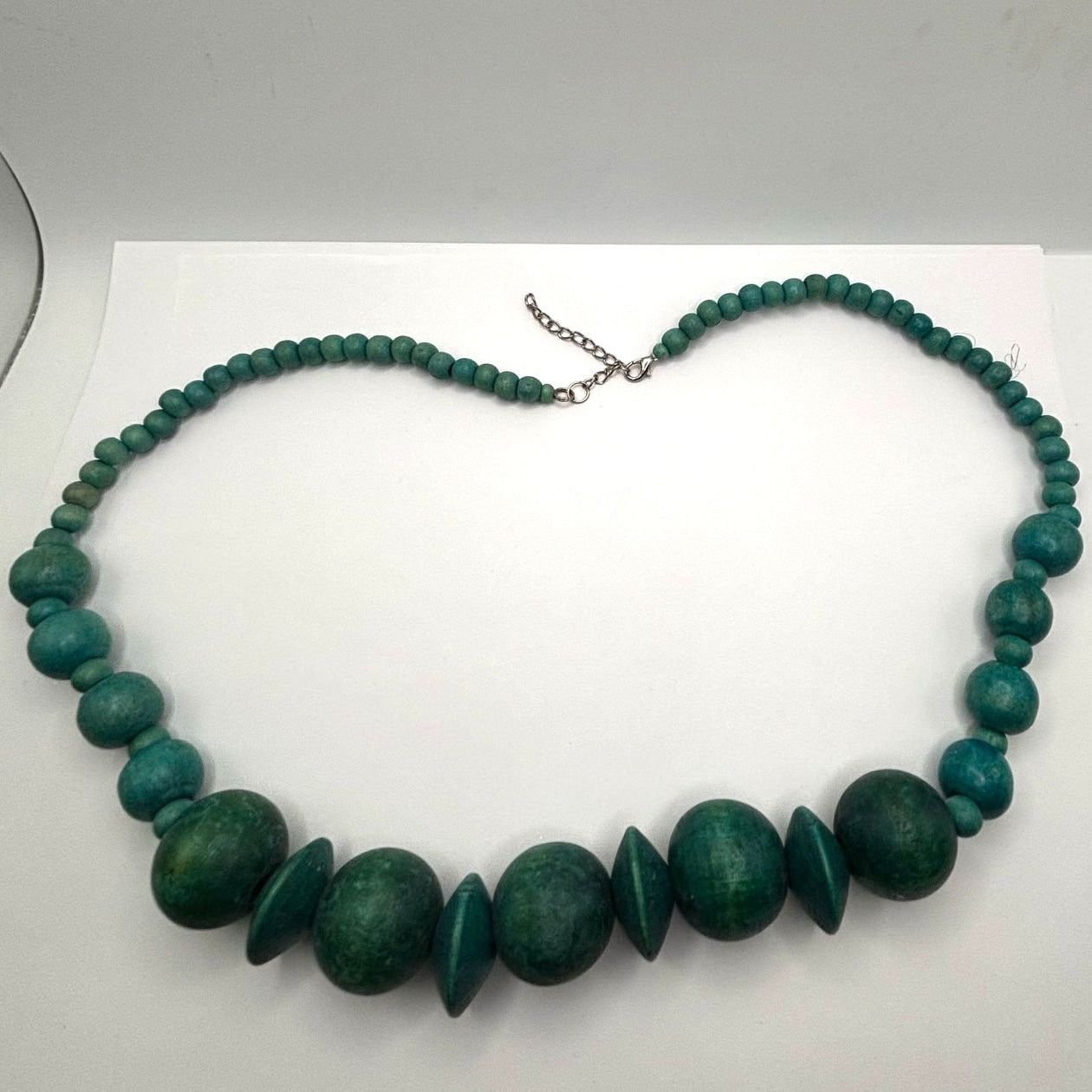 Other Vintage Blue Wood Necklace Size ONE SIZE - 3 Thumbnail