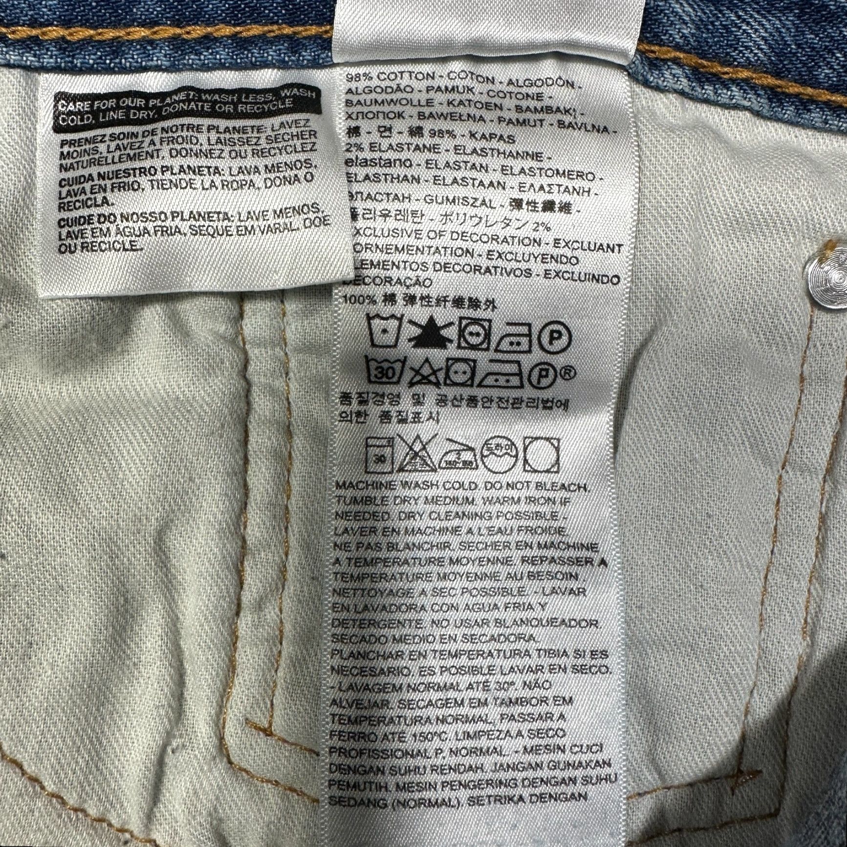 Levi's Levis 505 Jeans Mens 36 Regular Fit Cotton Stretch Straight Leg Pockets Size US 36 / EU 52 - 4 Thumbnail
