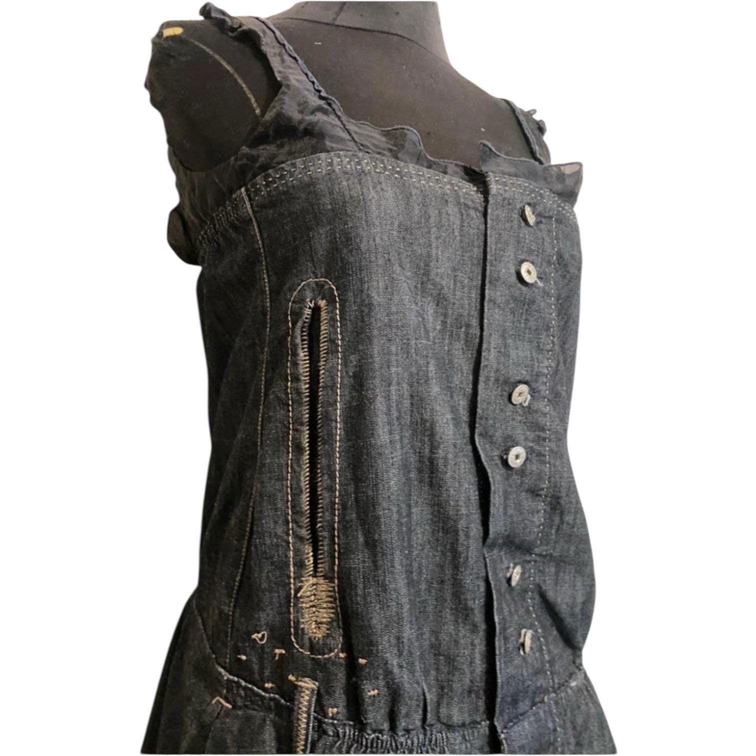 Marithe + Francois Girbaud The MfG Denim Mini Dress Size ONE SIZE - 5 Thumbnail
