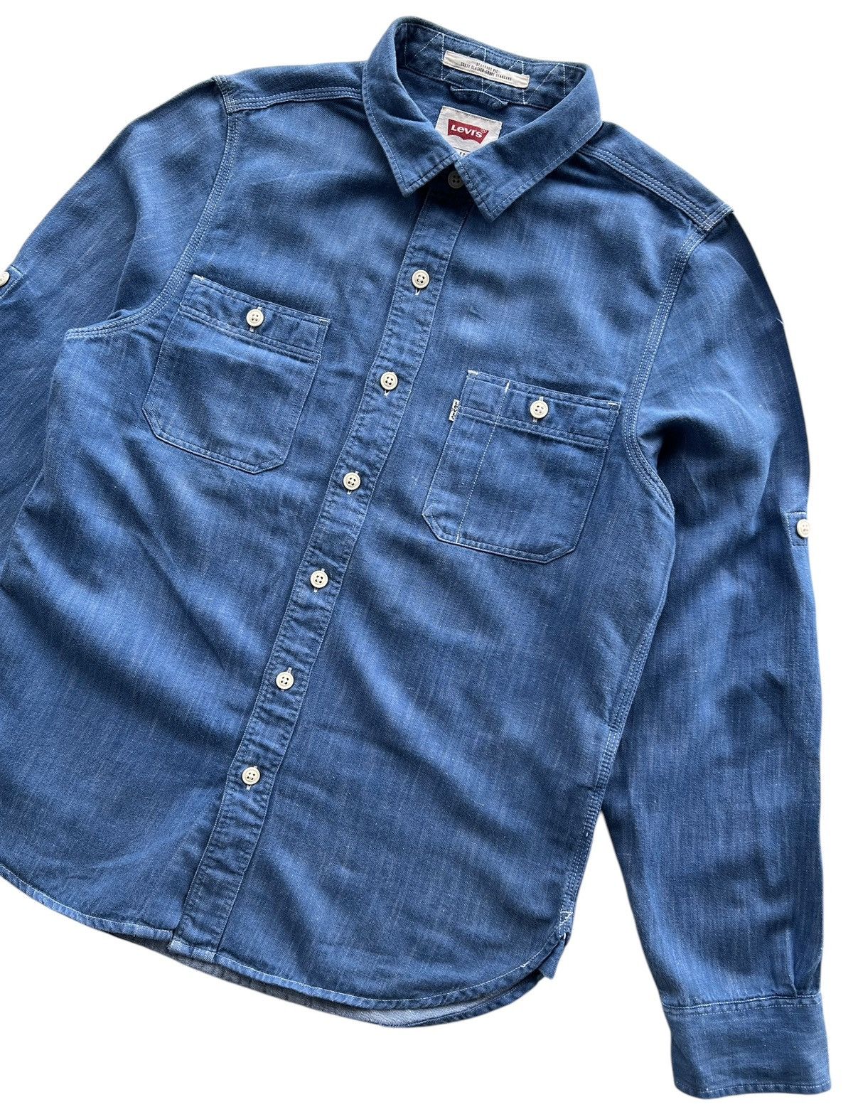 Levi's × Levi's Made & Crafted × Levi's Vintage Clothing 🔥Levi's Amerca’s Finest Overall Big Logo Western Shirt Denim Size US XS / EU 42 / 0 - 3 Thumbnail