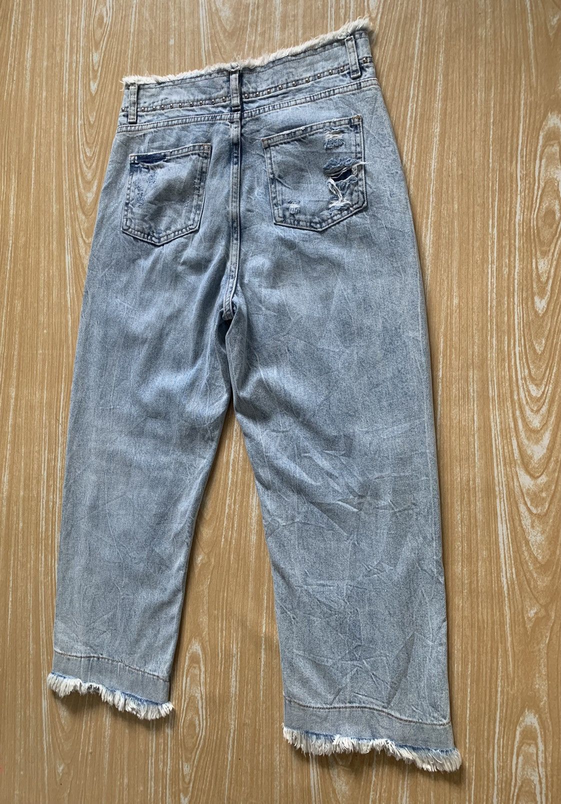 Designer × United Colors Of Benetton Distressed United Colors Of Benetton Stuck Denim Pant Size US 28 / EU 44 - 7 Thumbnail