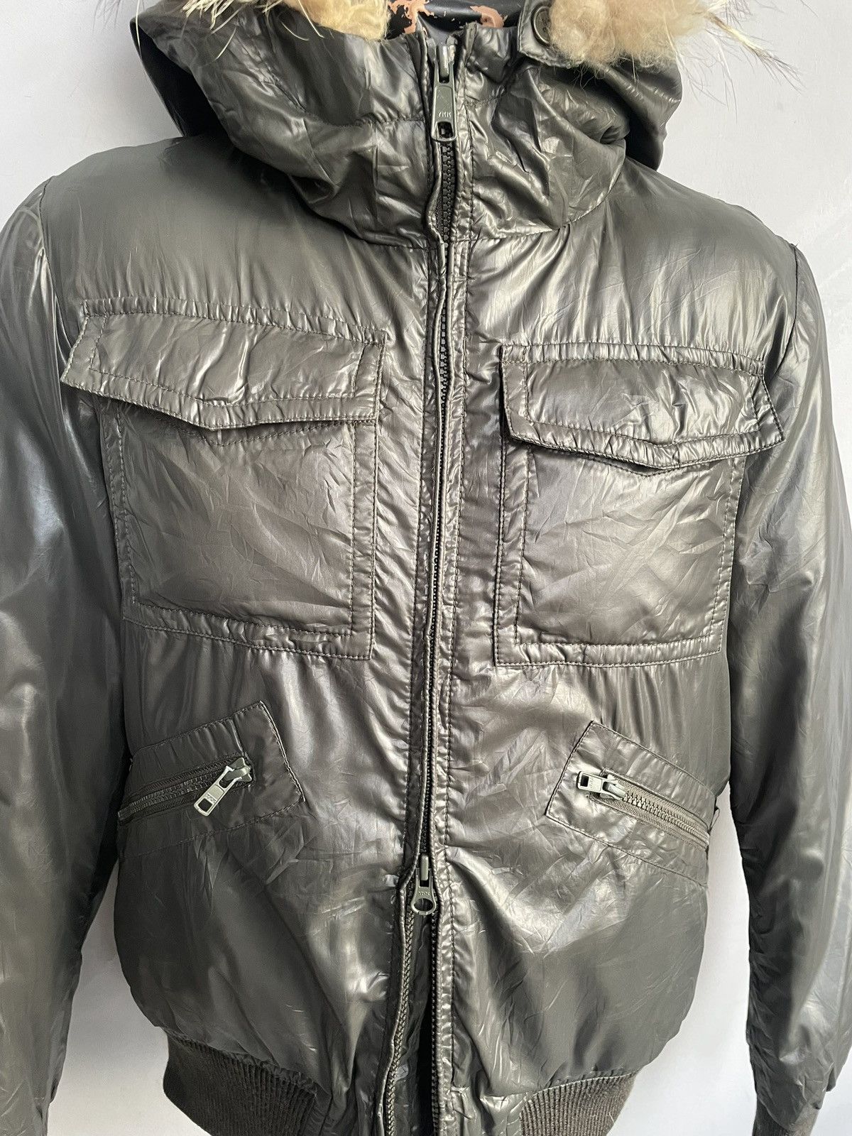 If Six Was Nine Hysteric glamour style fur hood bomber cropped jacket y2k Size US M / EU 48-50 / 2 - 4 Thumbnail