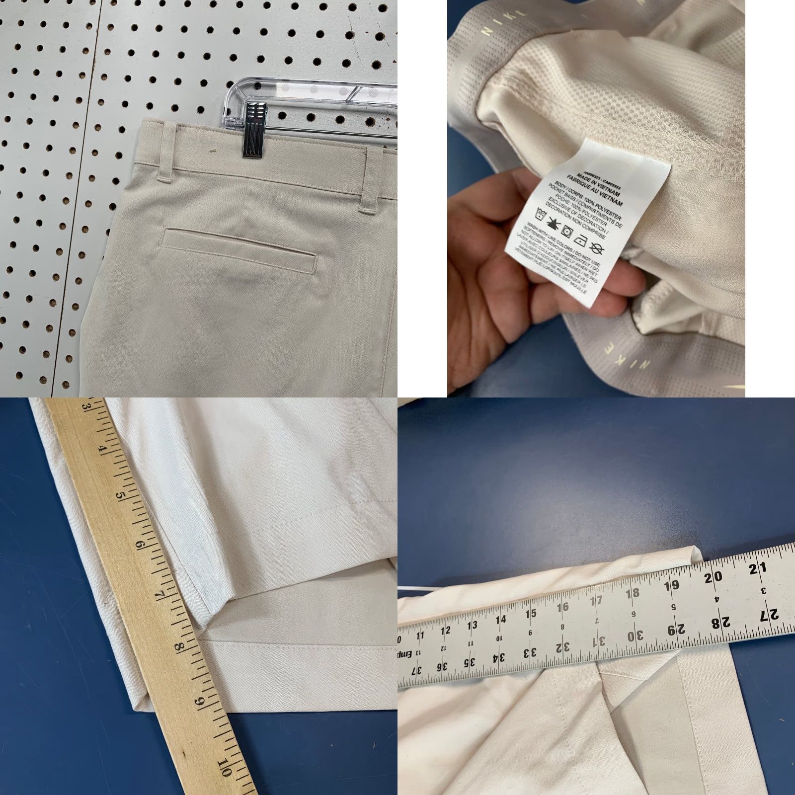 Nike Nike Golf Shorts Mens 38 Beige 100% Polyester Active Preppy 39x8 Size US 38 / EU 54 - 9 Thumbnail