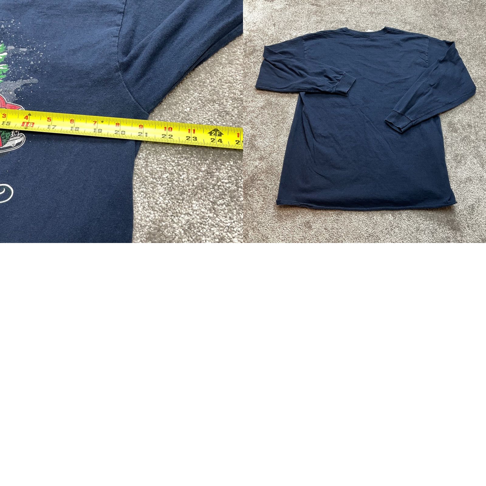 Gildan Gildan Shirt Mens Large Ultra Cotton Christmas Blue Tee Xmas Crew Neck Long Sleeve Holiday Size US L / EU 52-54 / 3 - 8 Thumbnail