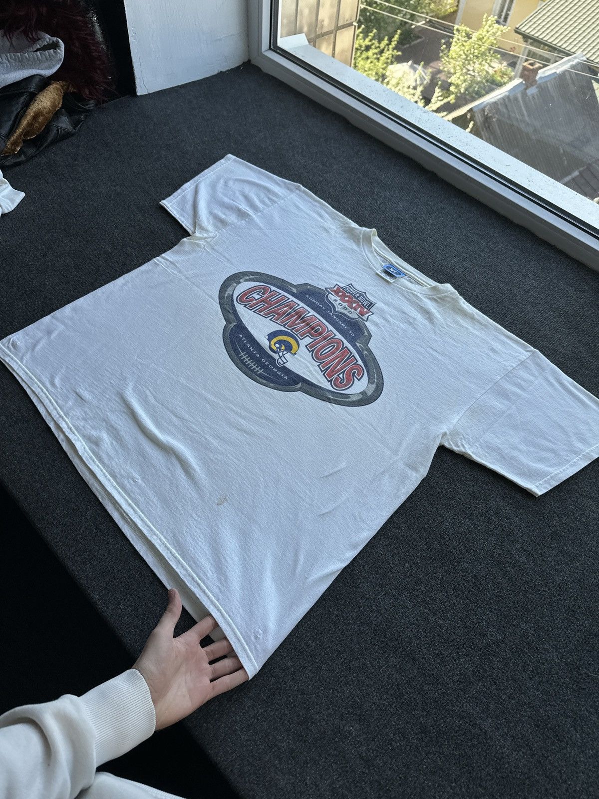 Vintage 2000 🚨 CHAMPIONS ATLANTA GIORGIA SPL BOXY MEN TEE SUPER BOWL Size US XL / EU 56 / 4 - 3 Thumbnail