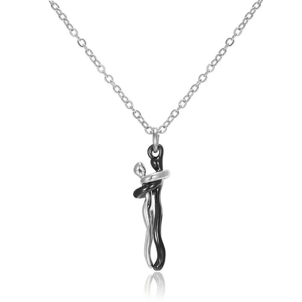 Jewelry Hug Couple Pendant Necklace Size ONE SIZE - 1 Thumbnail
