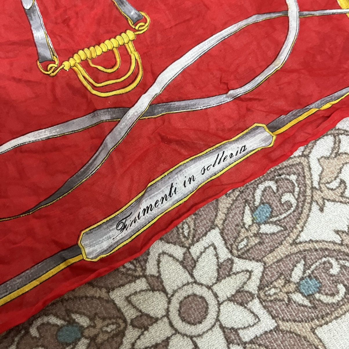 Gucci Vintage Gucci Scarf Equestrian Design With Horse Bridles Size ONE SIZE - 3 Thumbnail