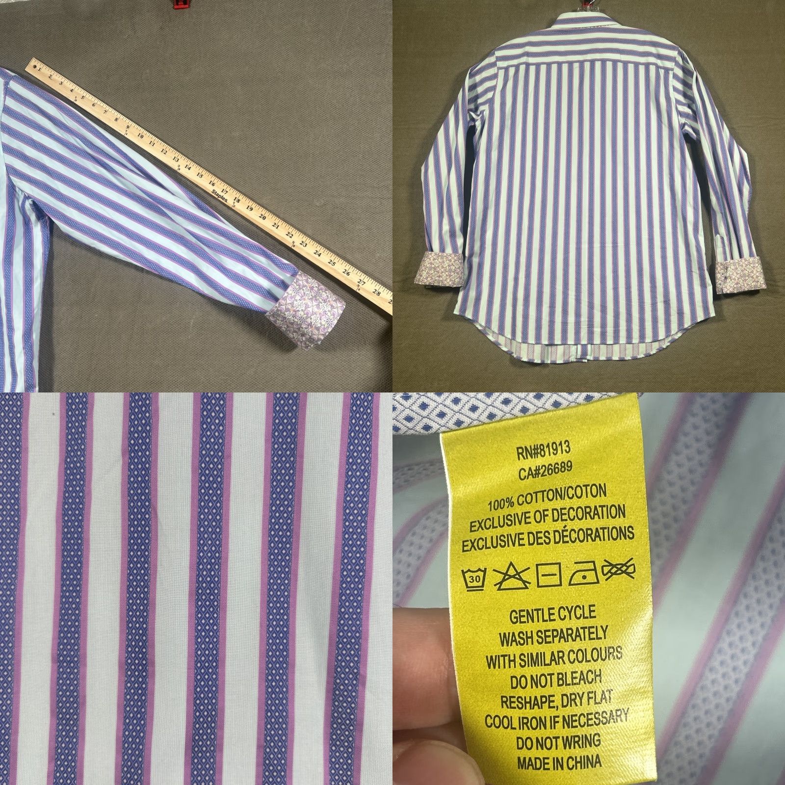 Robert Graham Robert Graham Button-Up Shirt Striped Multicolor Long Sleeve XLT Mens Size US XL / EU 56 / 4 - 9 Thumbnail