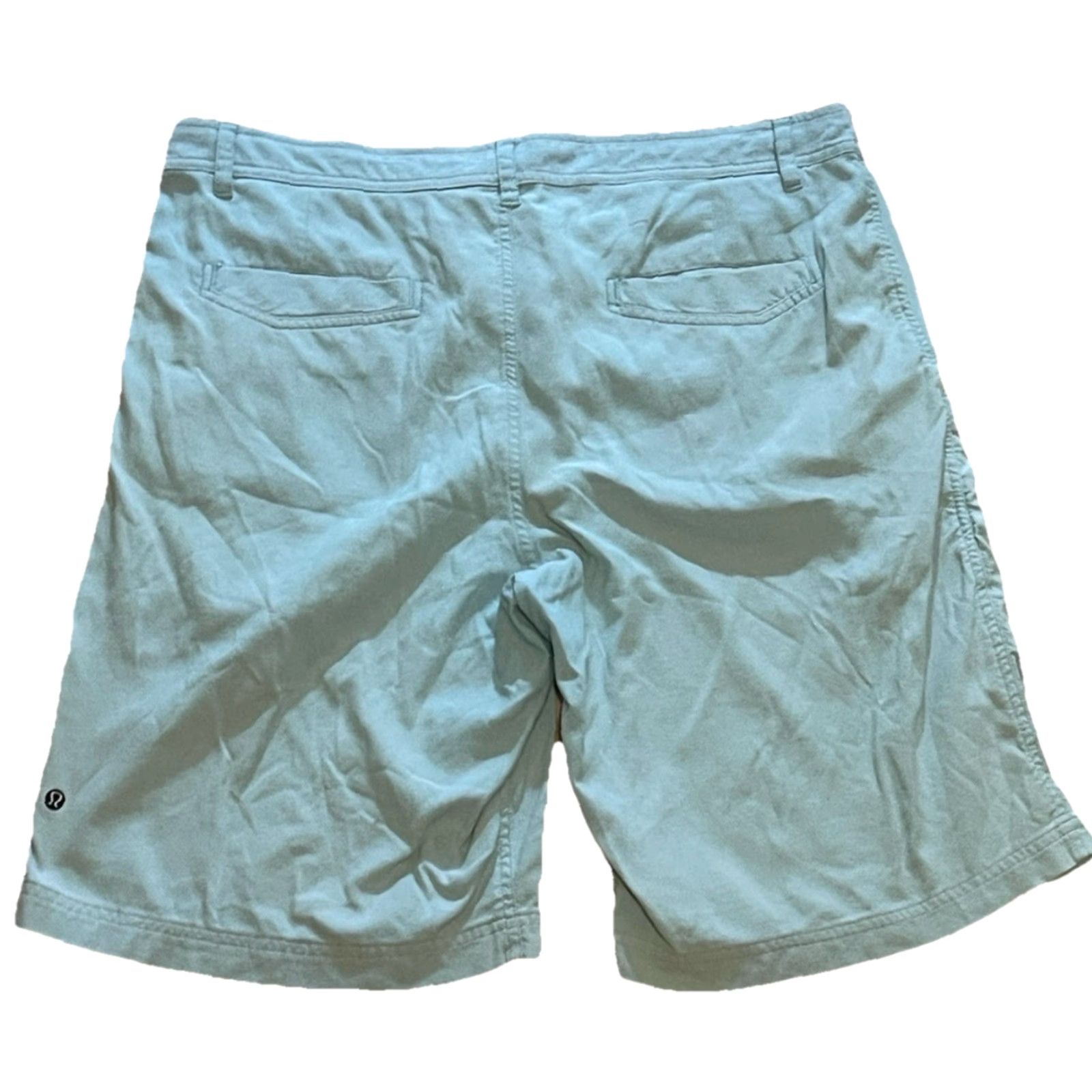 Lululemon Lululemon Athletica Shorts Men 38 Light Blue 10.5" Inseam Stretch LM7406S Button Closure Flat Front Solid Microfiber Chino 90s Outdoor Preppy Size US 38 / EU 54 - 5 Thumbnail