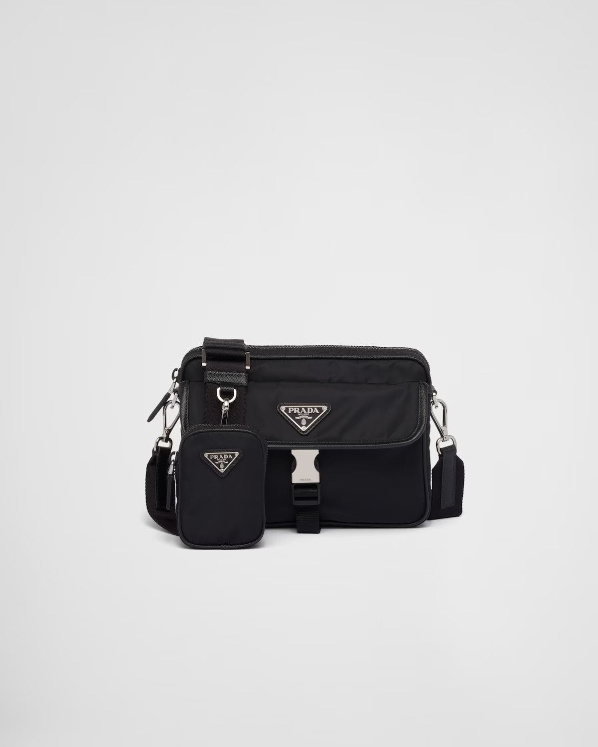 PRADA｜CROSSBAGS (2VH133 V XMP 2DMH F0002) Navy Re-nylon And Saffiano Leather Shoulder Bag | PRADA