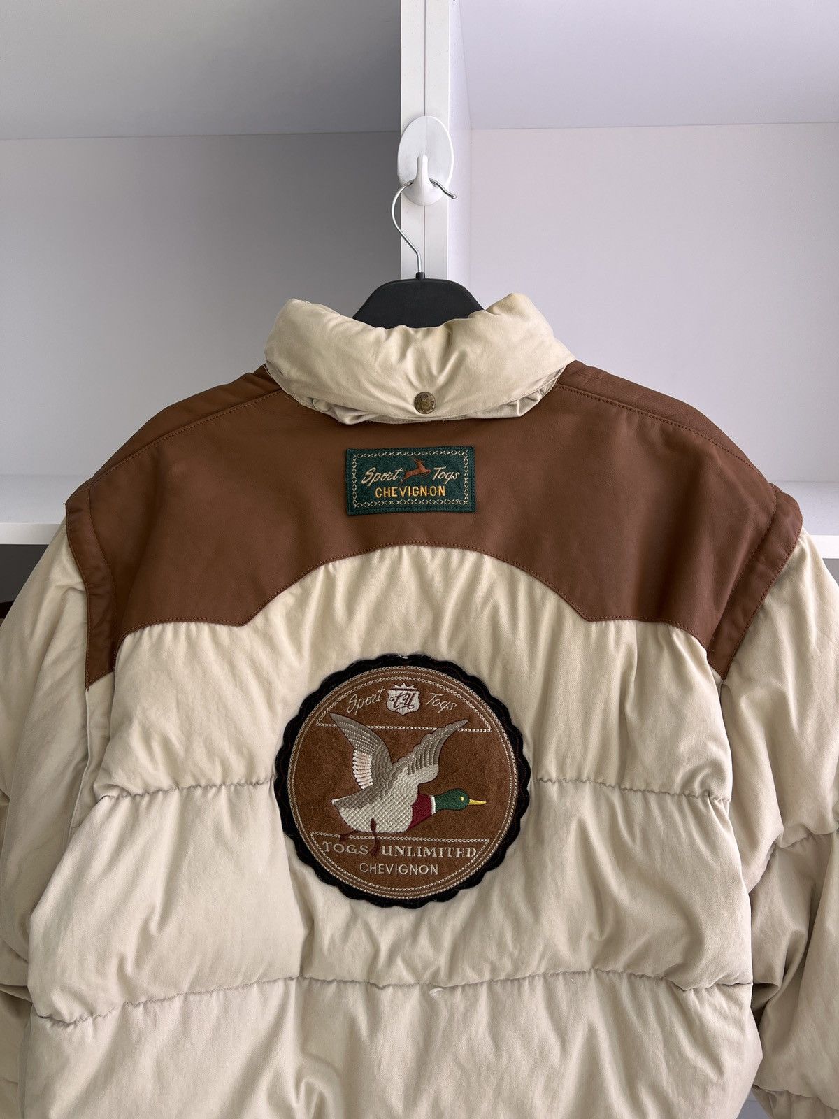 Designer × Vintage VINTAGE chevignon Unlimited PUFFER jacket down duvet leather Size US XL / EU 56 / 4 - 15 Thumbnail