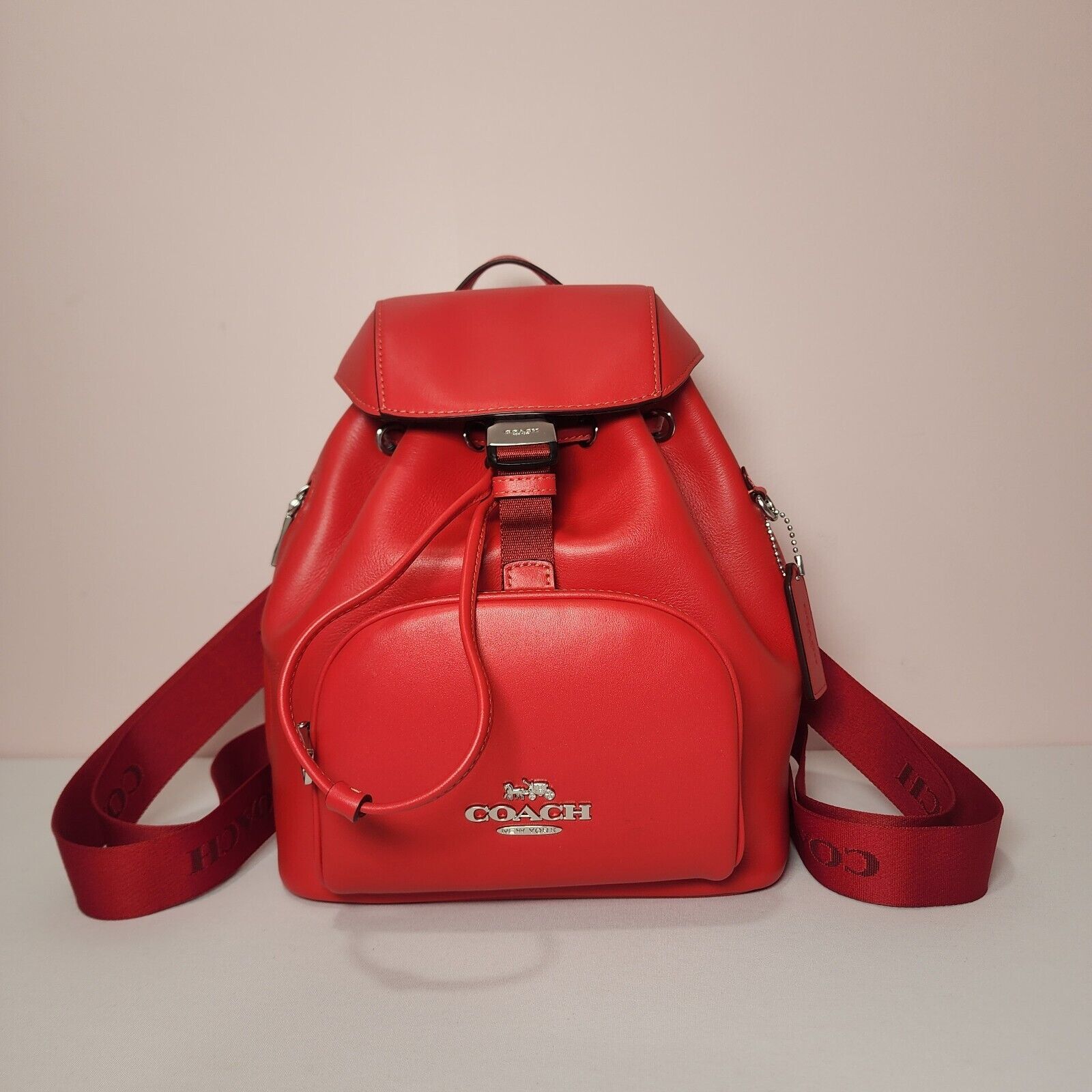 Coach NWT Coach CR100 Pace Backpack Smooth Leather Miami Red | Grailed