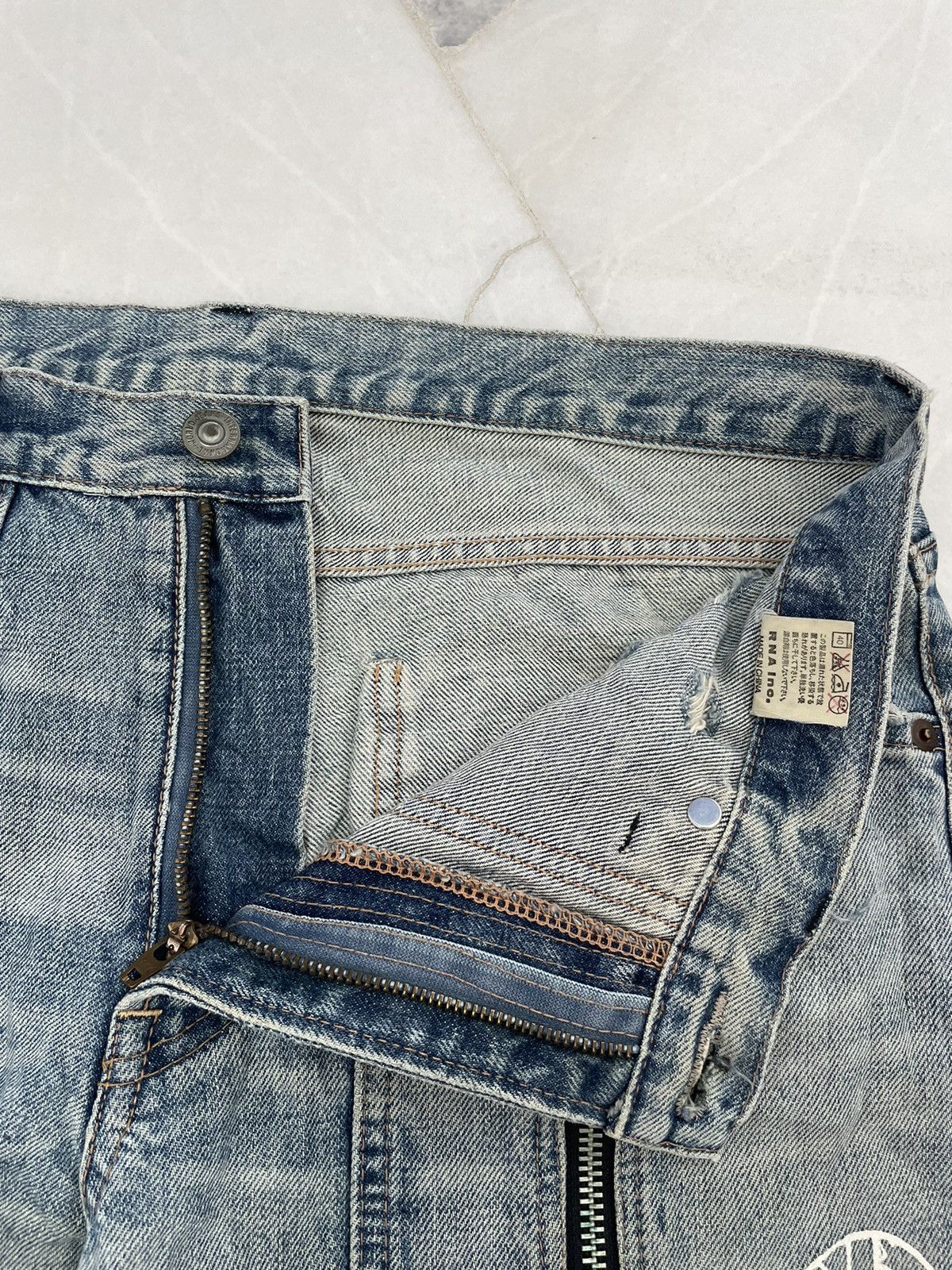 Number (N)ine Vintage RNA INC Multi Zipper inspired Number nine Jeans Size US 33 - 8 Thumbnail
