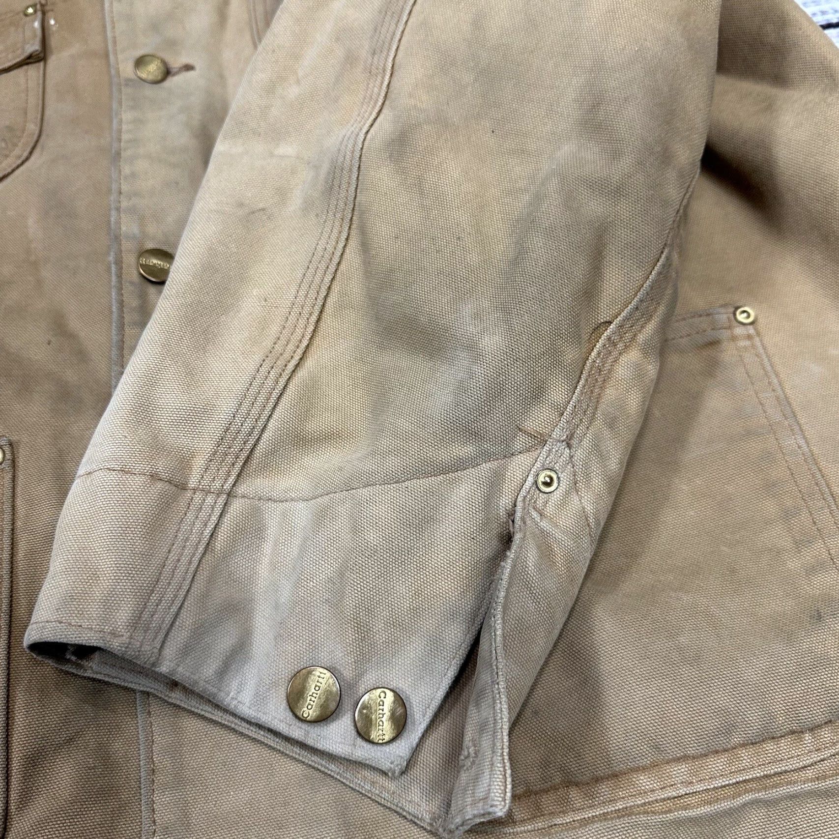 Carhartt VTG Carhartt Jacket Men 52 Tall Tan Brown Trucker Blanket Lined 4 Pocket Size US L / EU 52-54 / 3 - 7 Thumbnail